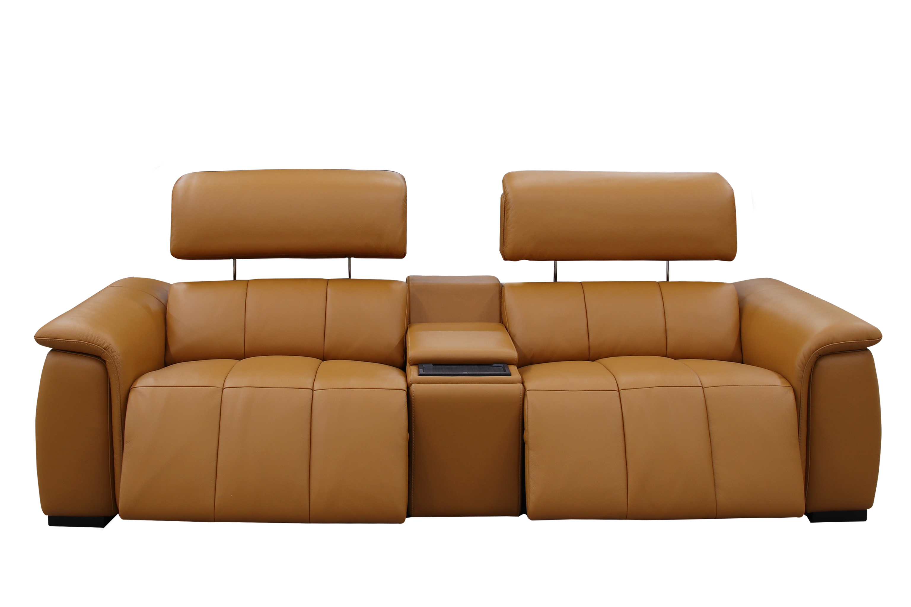 SERGIO 2.5 Seater Incliner Sofa w Console in Leather by Castilla