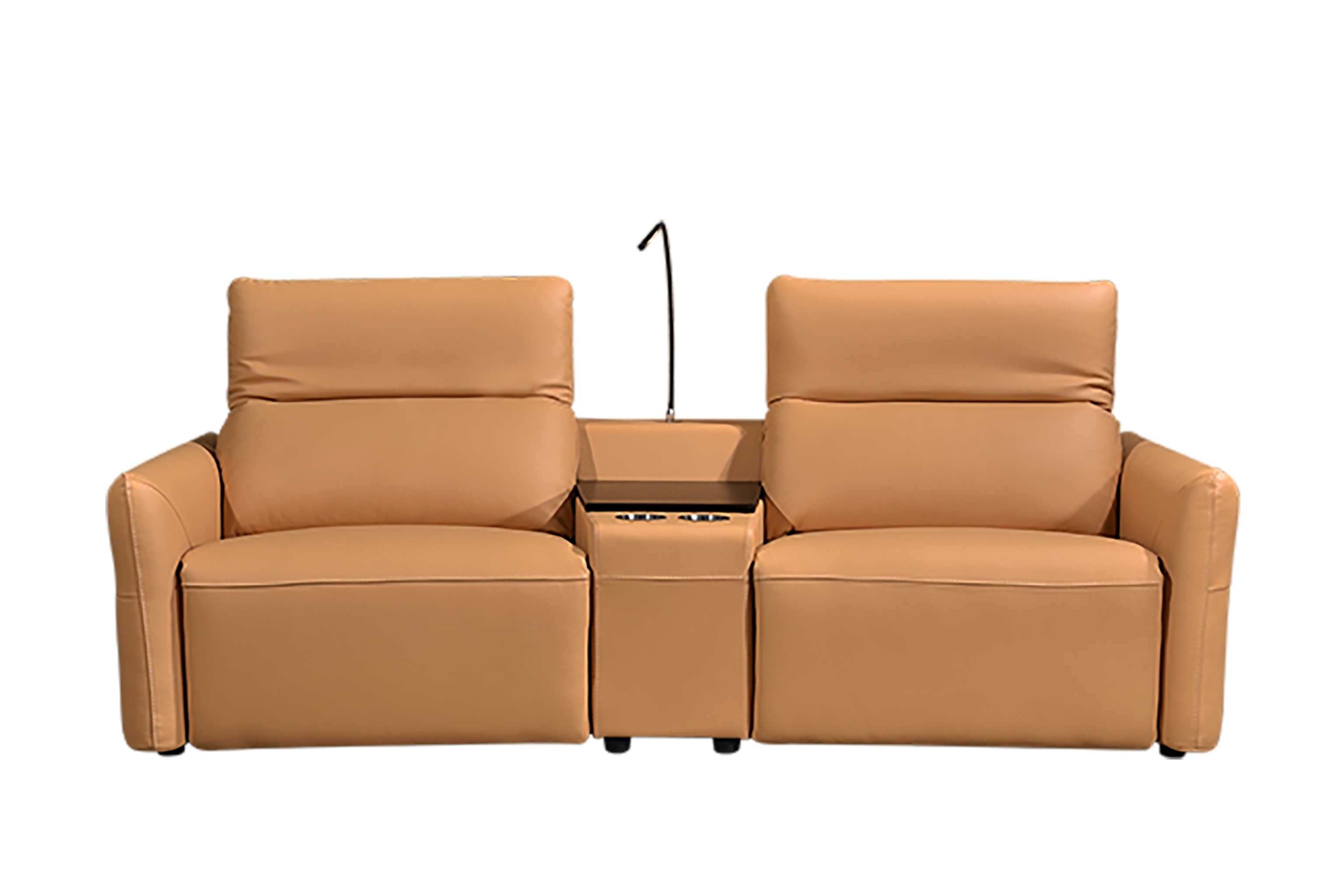 RUBICA 2.5 Seater Incliner With Console in Leather by Castilla