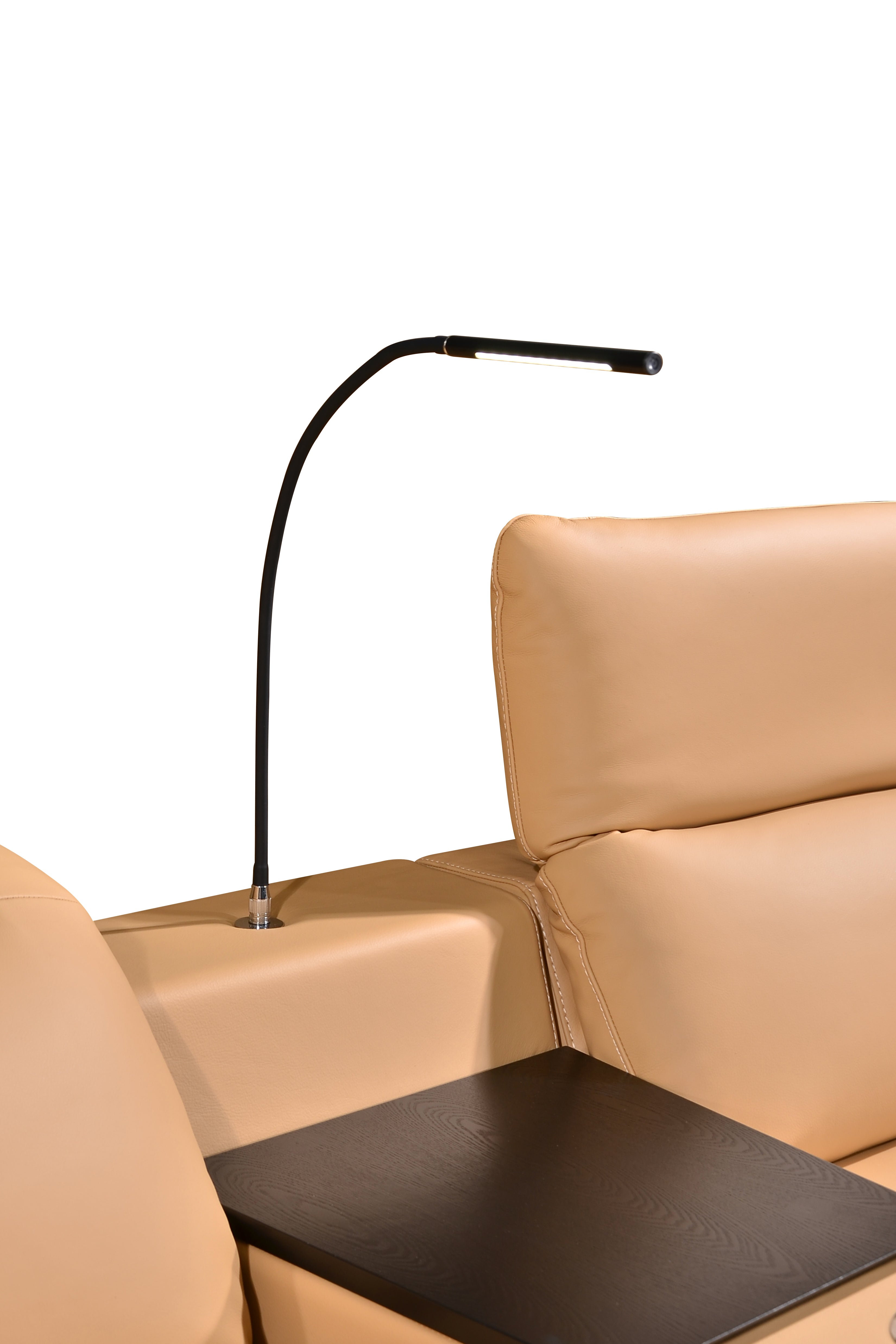 RUBICA 2.5 Seater Incliner With Console in Leather by Castilla