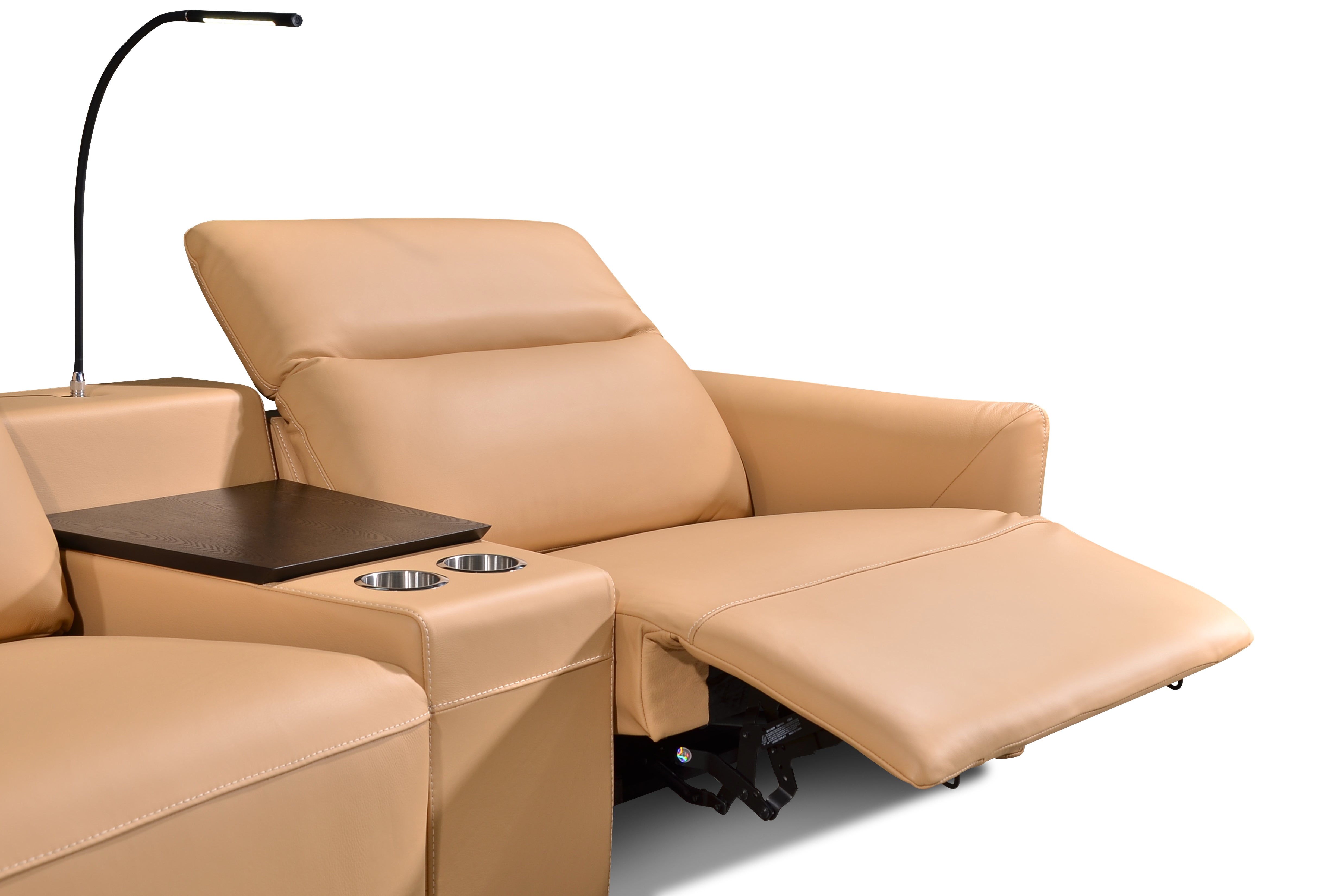 RUBICA 2.5 Seater Incliner With Console in Leather by Castilla