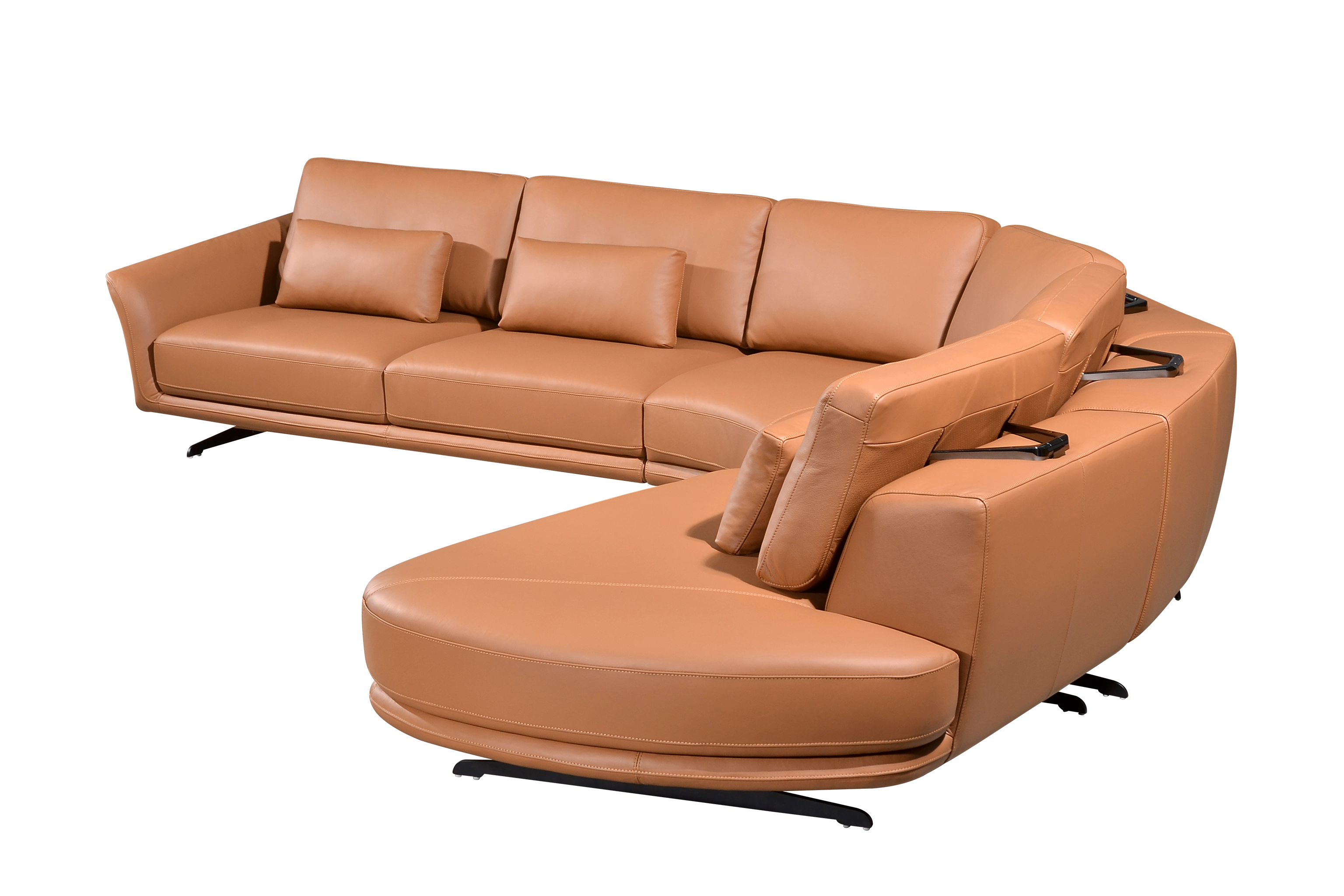 HELIOS Sectional Sofa in Leather by Castilla