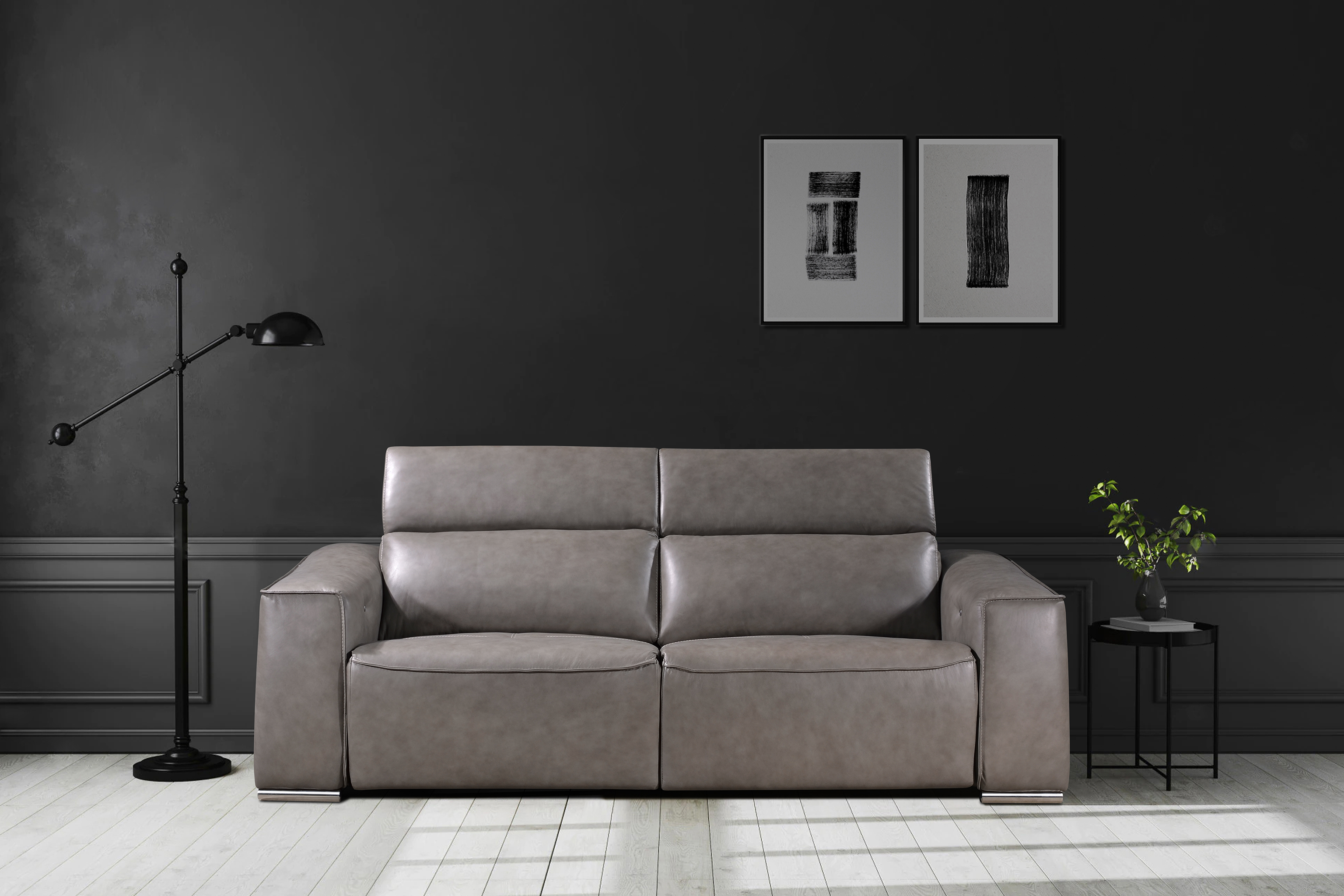HENRIETTA 2.5 Seater Incliner Sofa in Leather by Castilla