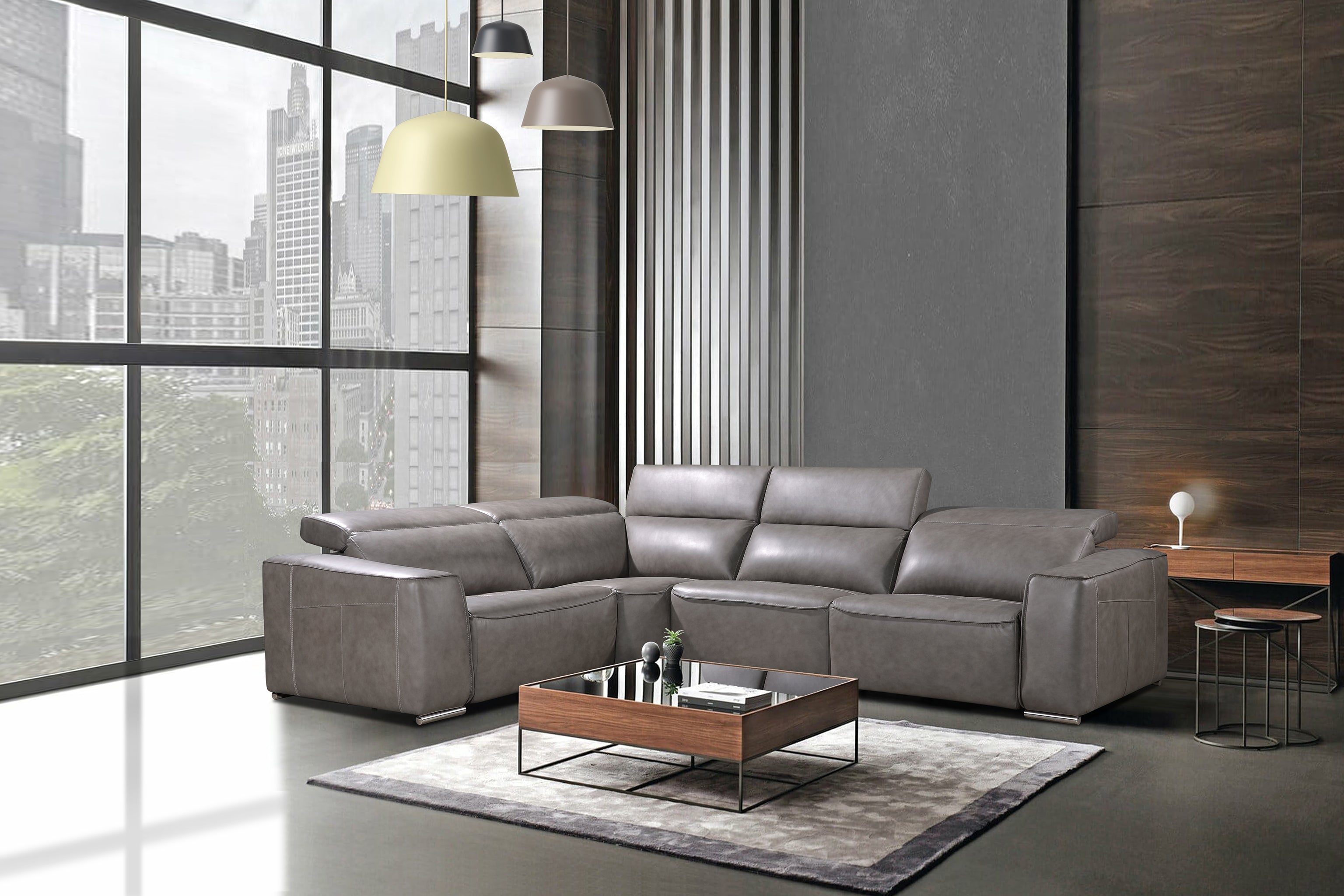 HENRIETTA Sectional Incliner Sofa in Leather by Castilla
