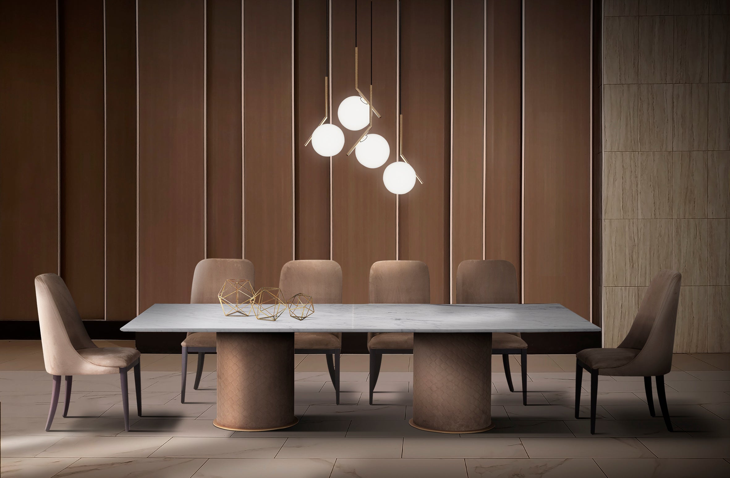 PRESTIGE 2.2M Marble Dining Table by Stone International