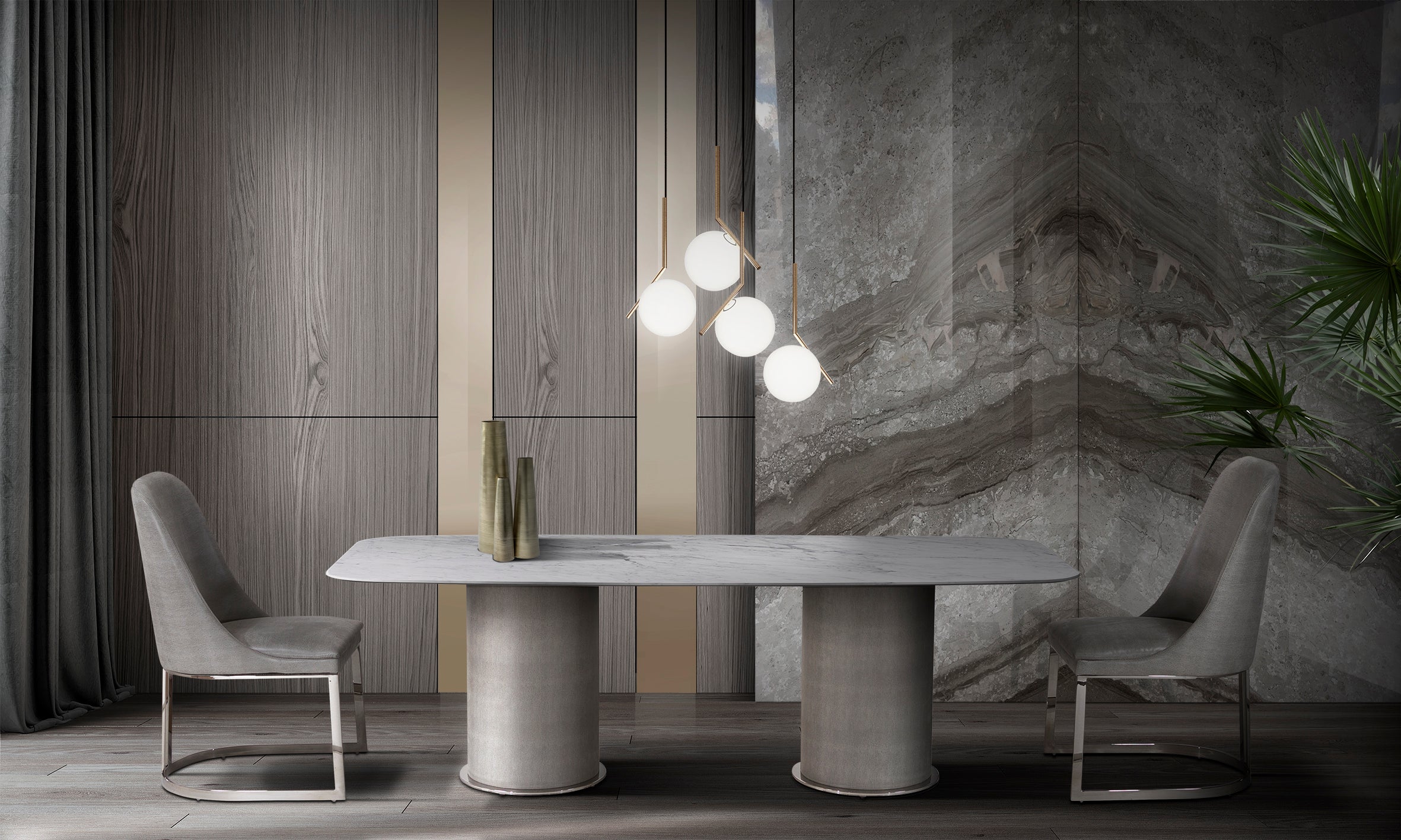 PRESTIGE 2.2M Marble Dining Table by Stone International