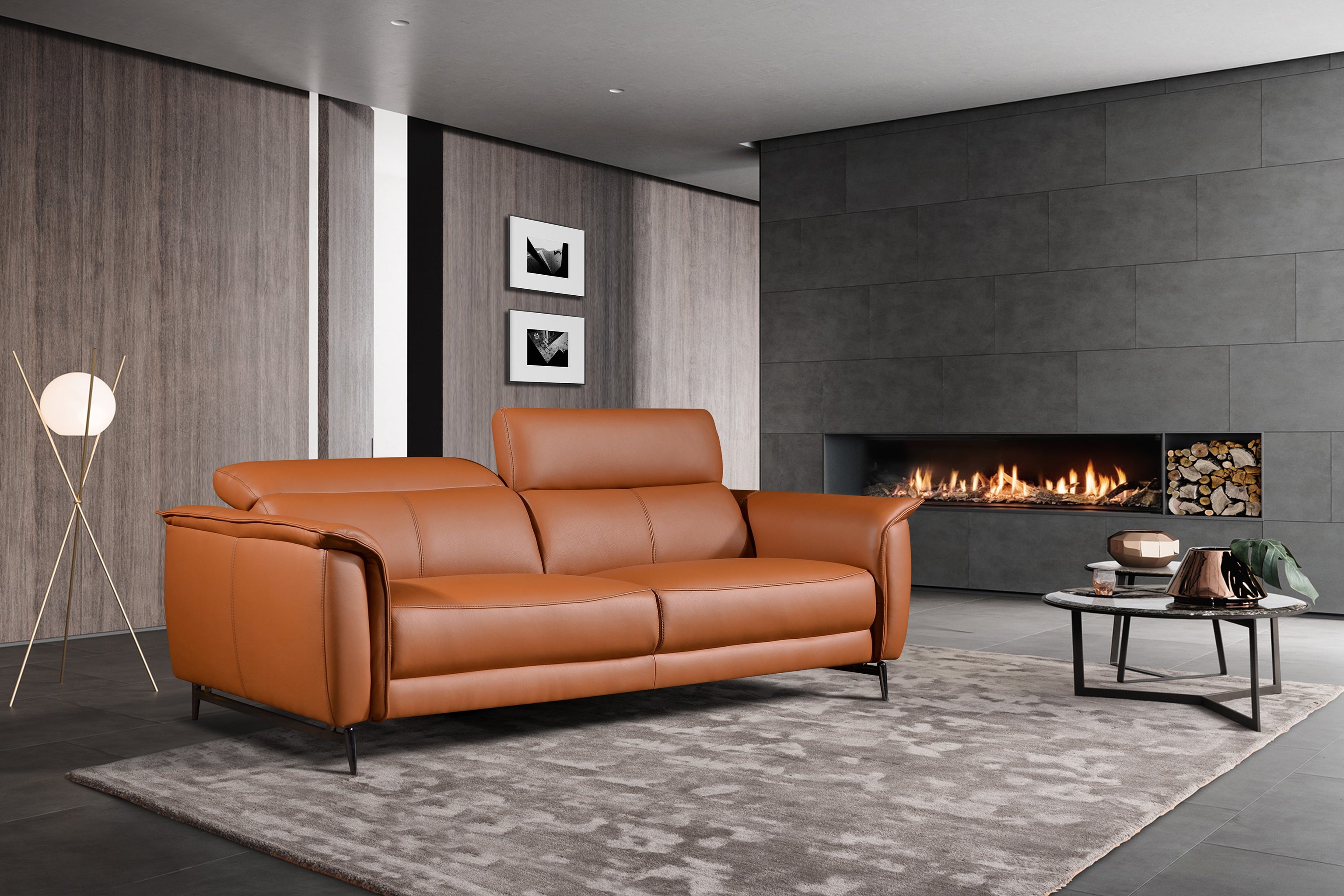 RIVIERA 2.5 Seater Sofa In Leather By Castilla