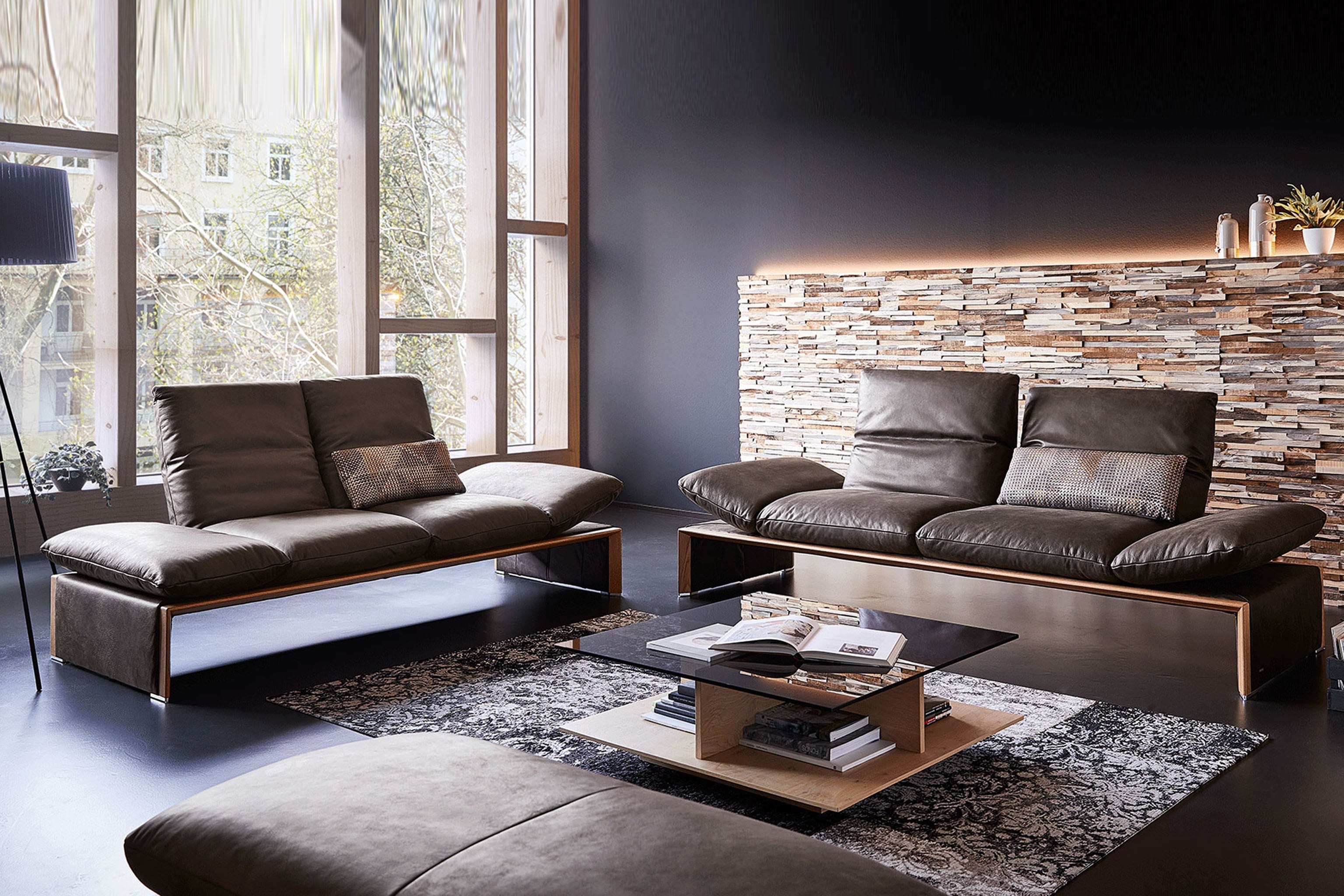 HARRIET 2.5 Seater Sofa in Leather by Koinor