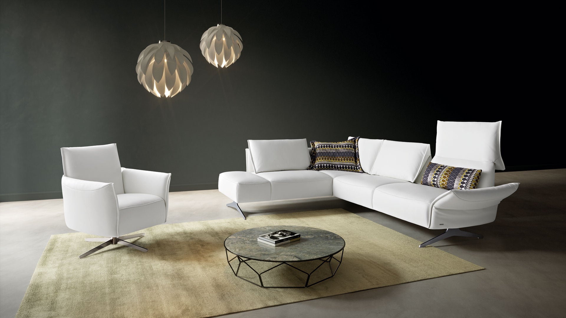 VINETO 3 Seater Functional Sofa in Leather by Koinor