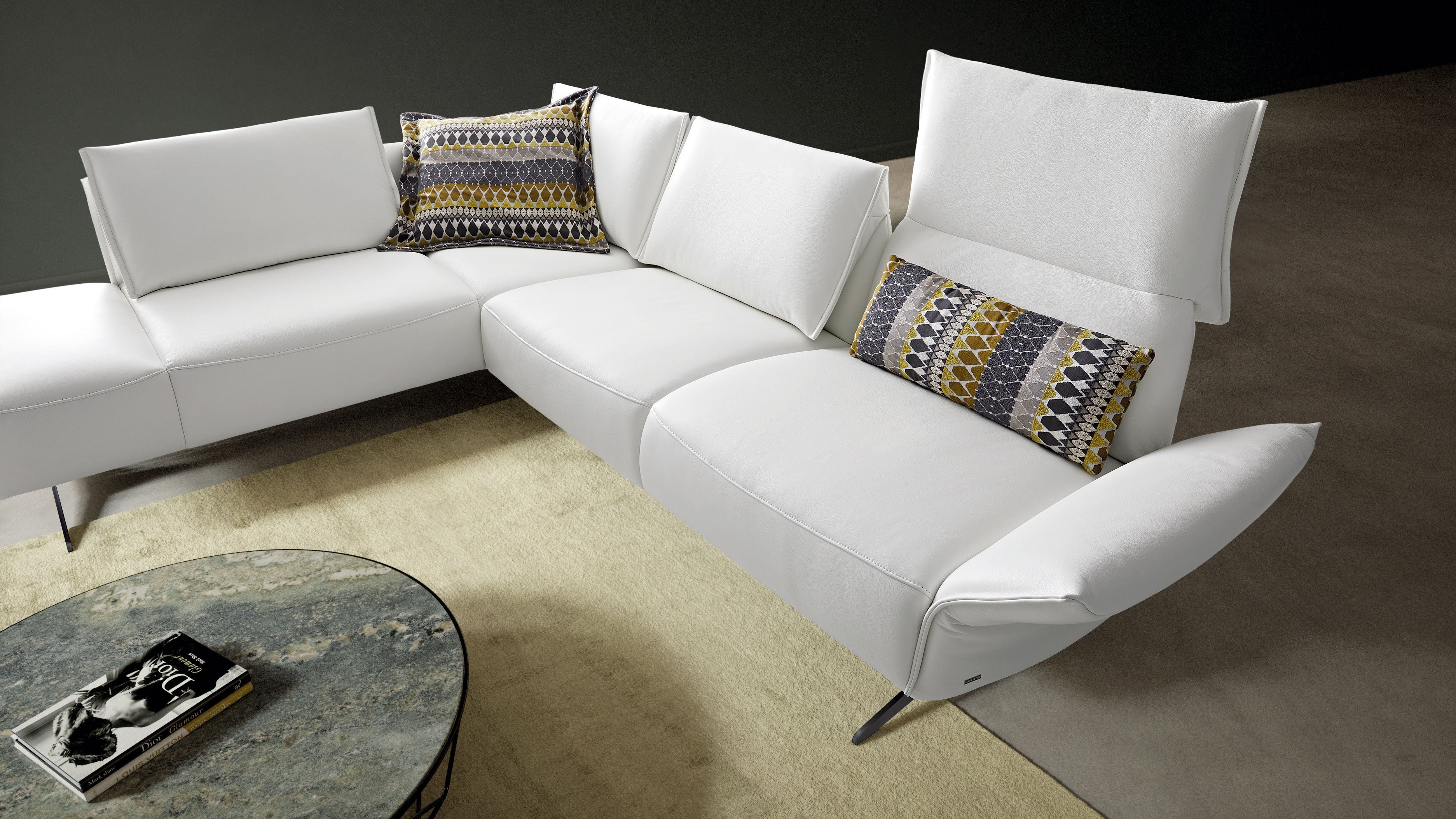 VINETO 3 Seater Functional Sofa in Leather by Koinor
