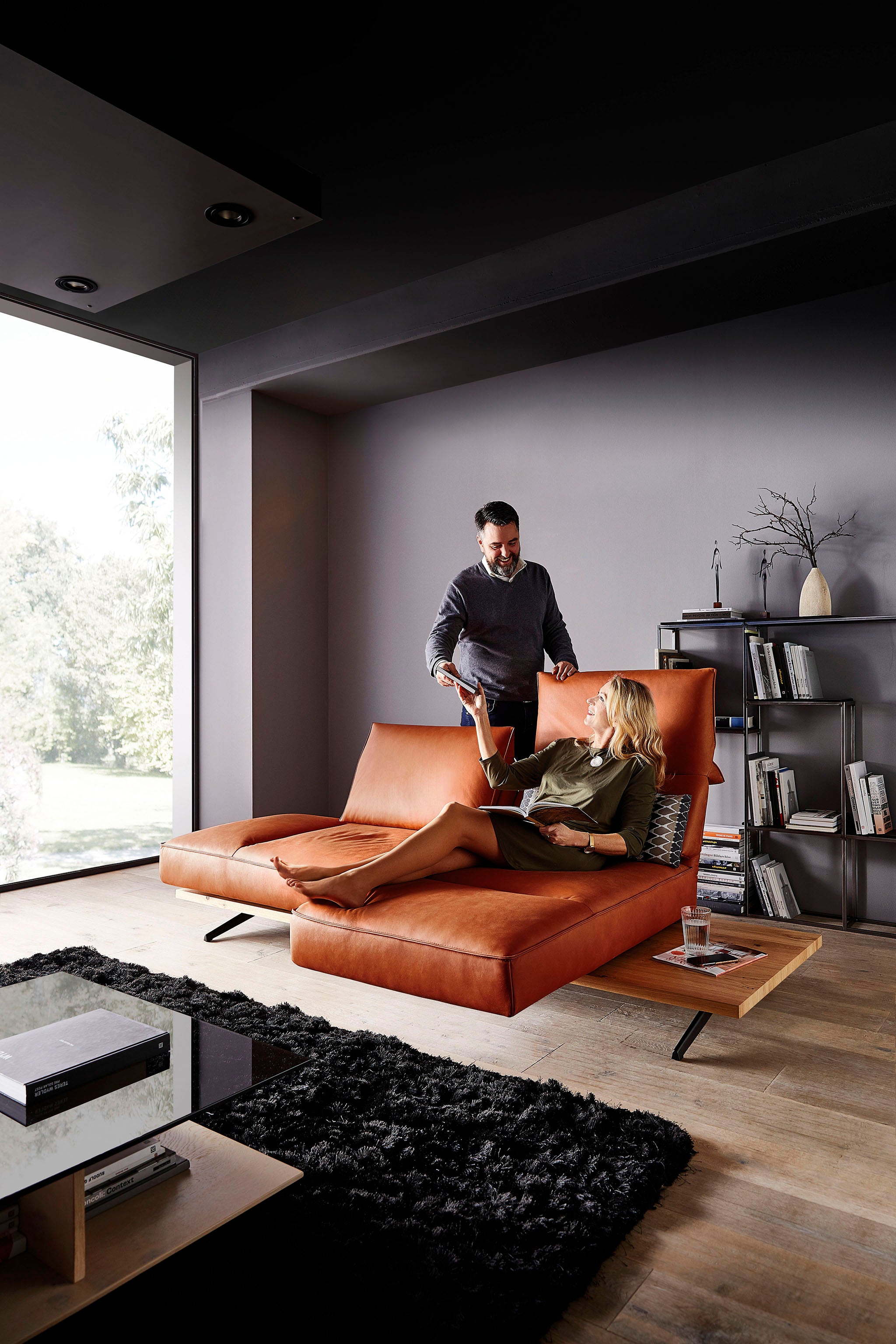 PHOENIX 2.5 Seater Sofa in Leather by Koinor