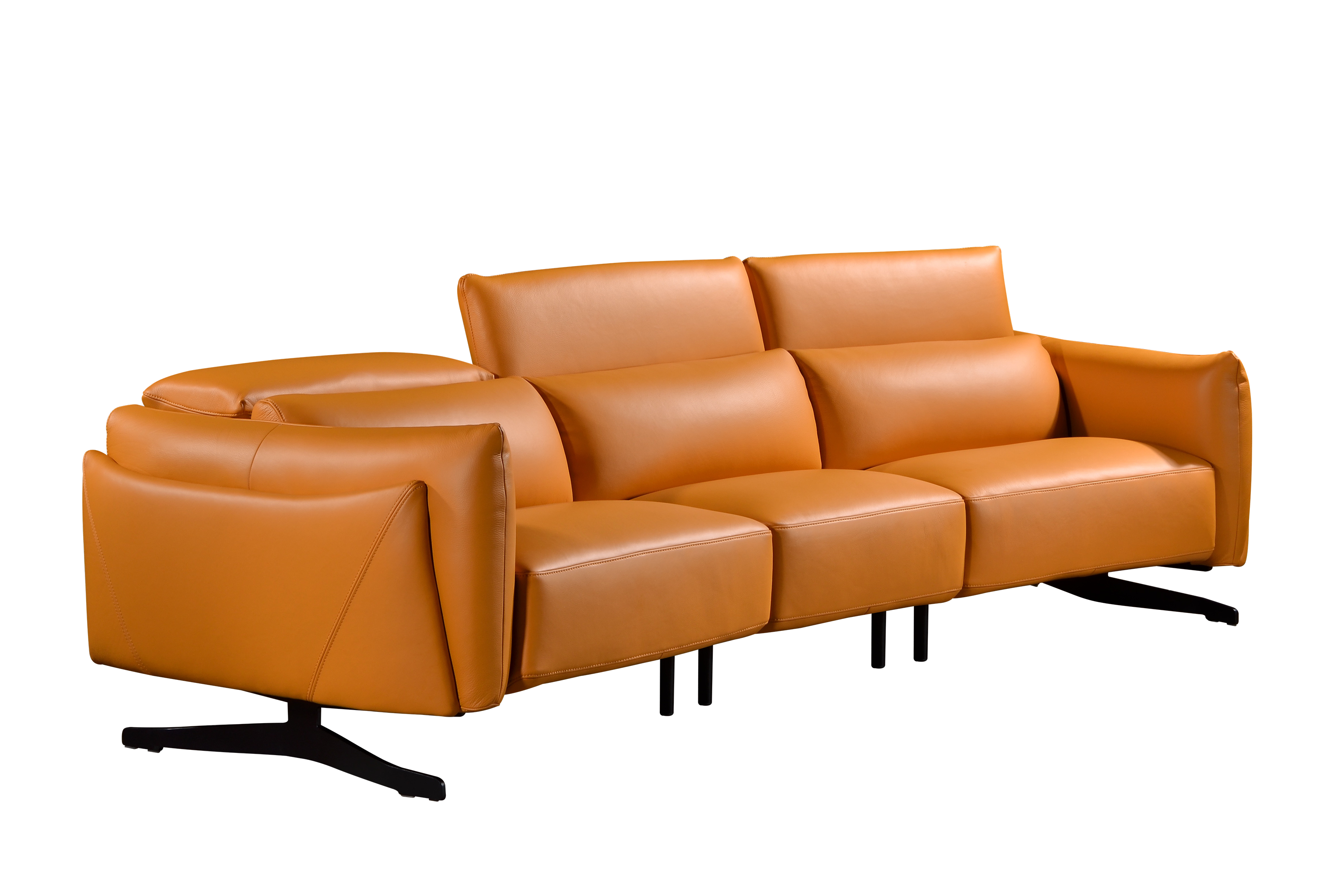 CHATEAU 3.5 Seater Sofa in Leather by Castilla