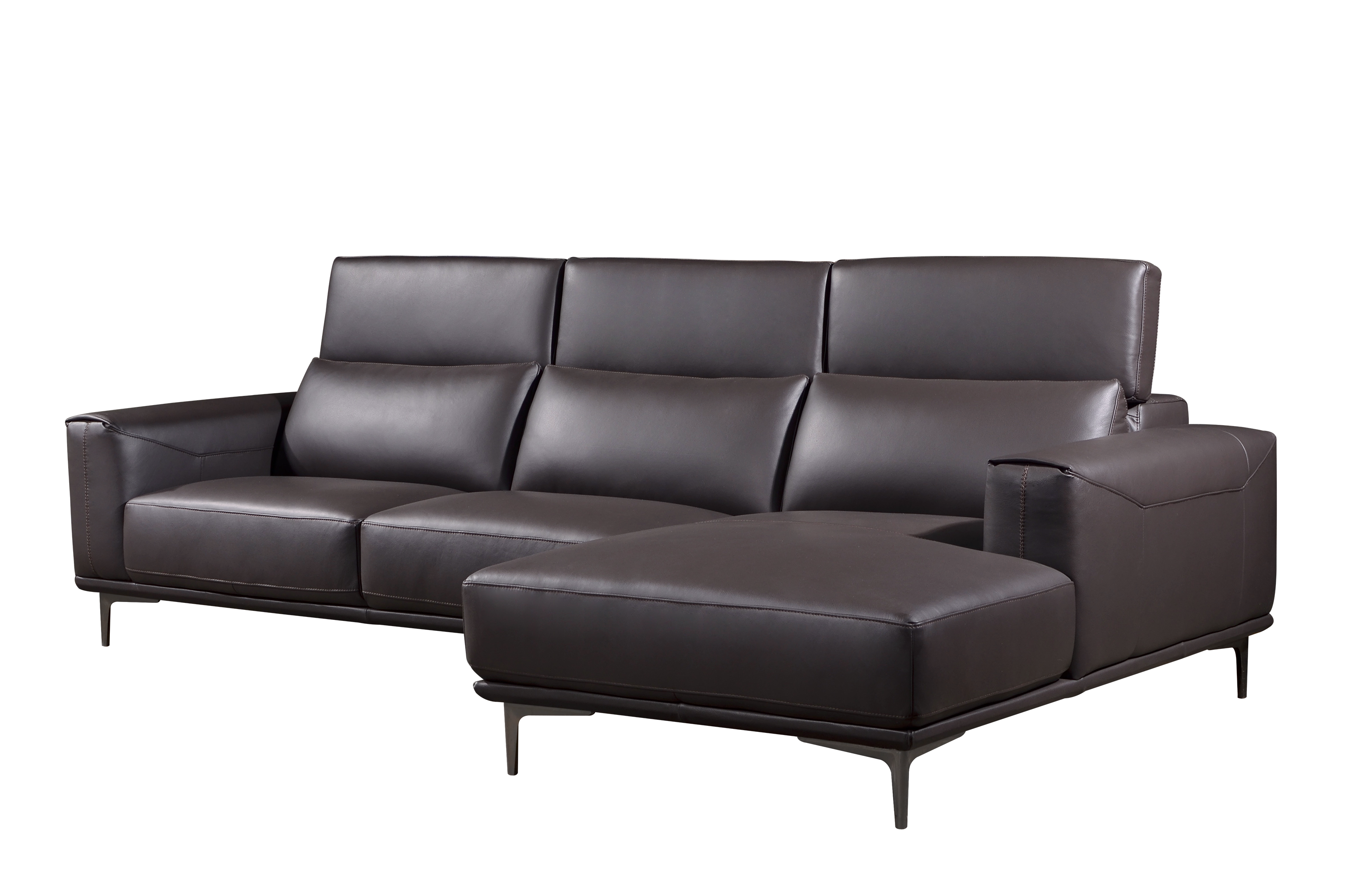 EVERSTON L-Shaped Sofa in Leather by Castilla