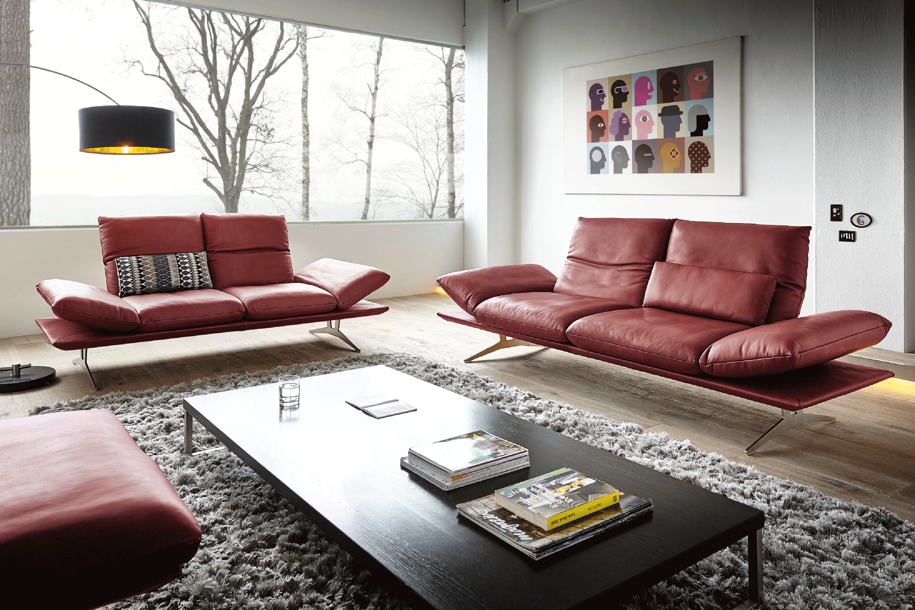 FRANCIS 2 Seater Sofa in Leather by Koinor