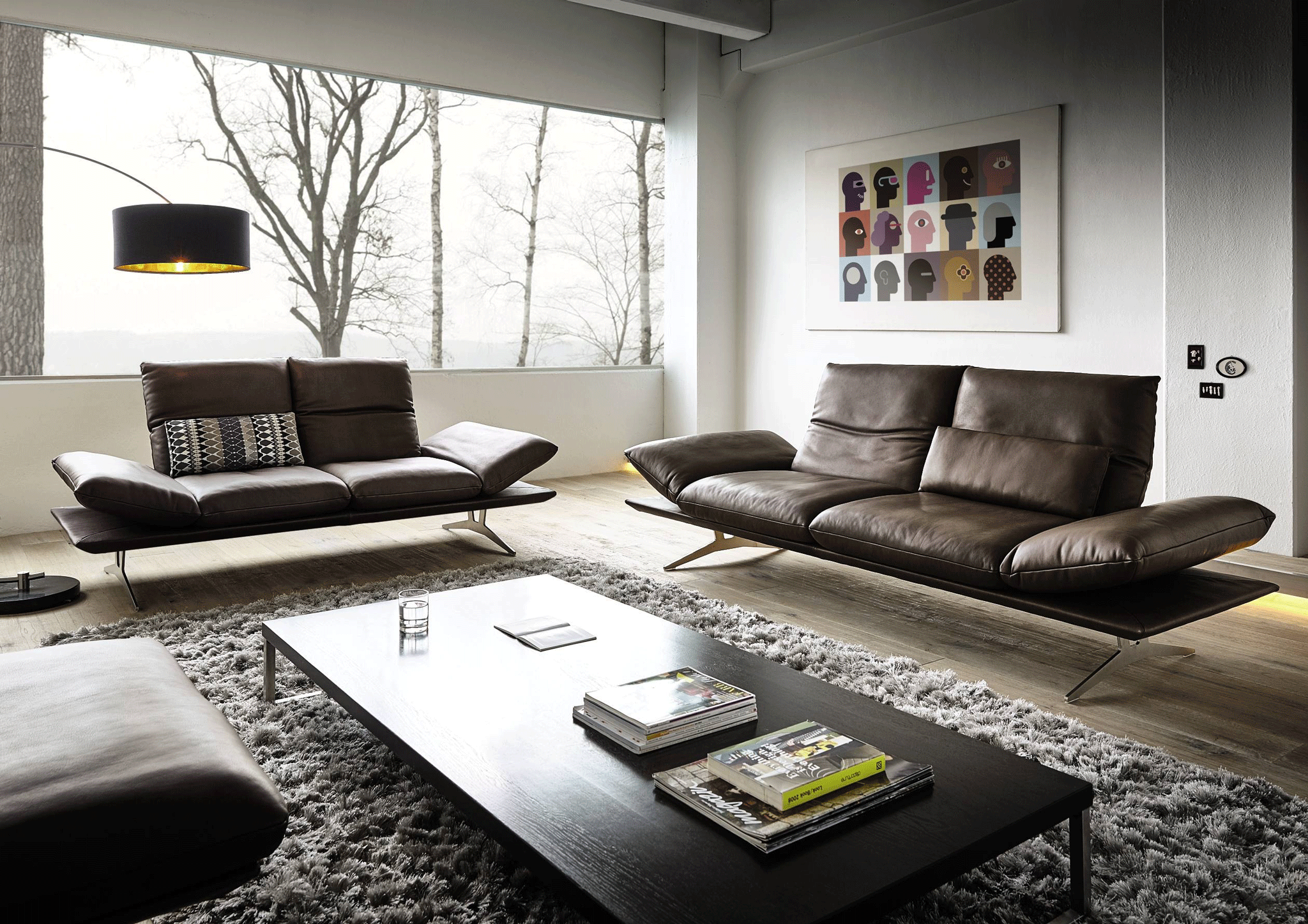 FRANCIS 2 Seater Sofa in Leather by Koinor