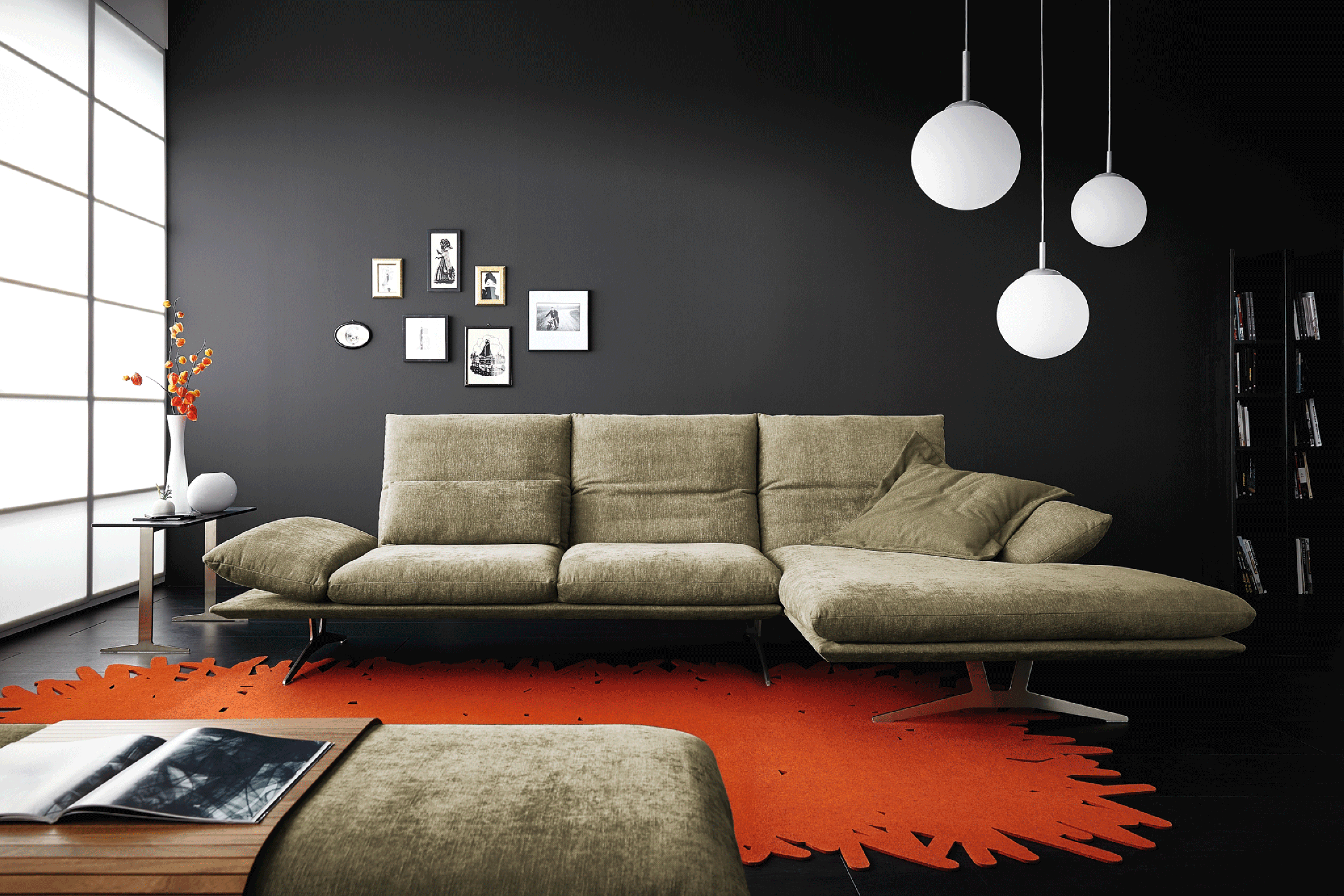 FRANCIS Sectional Sofa in Fabric by Koinor