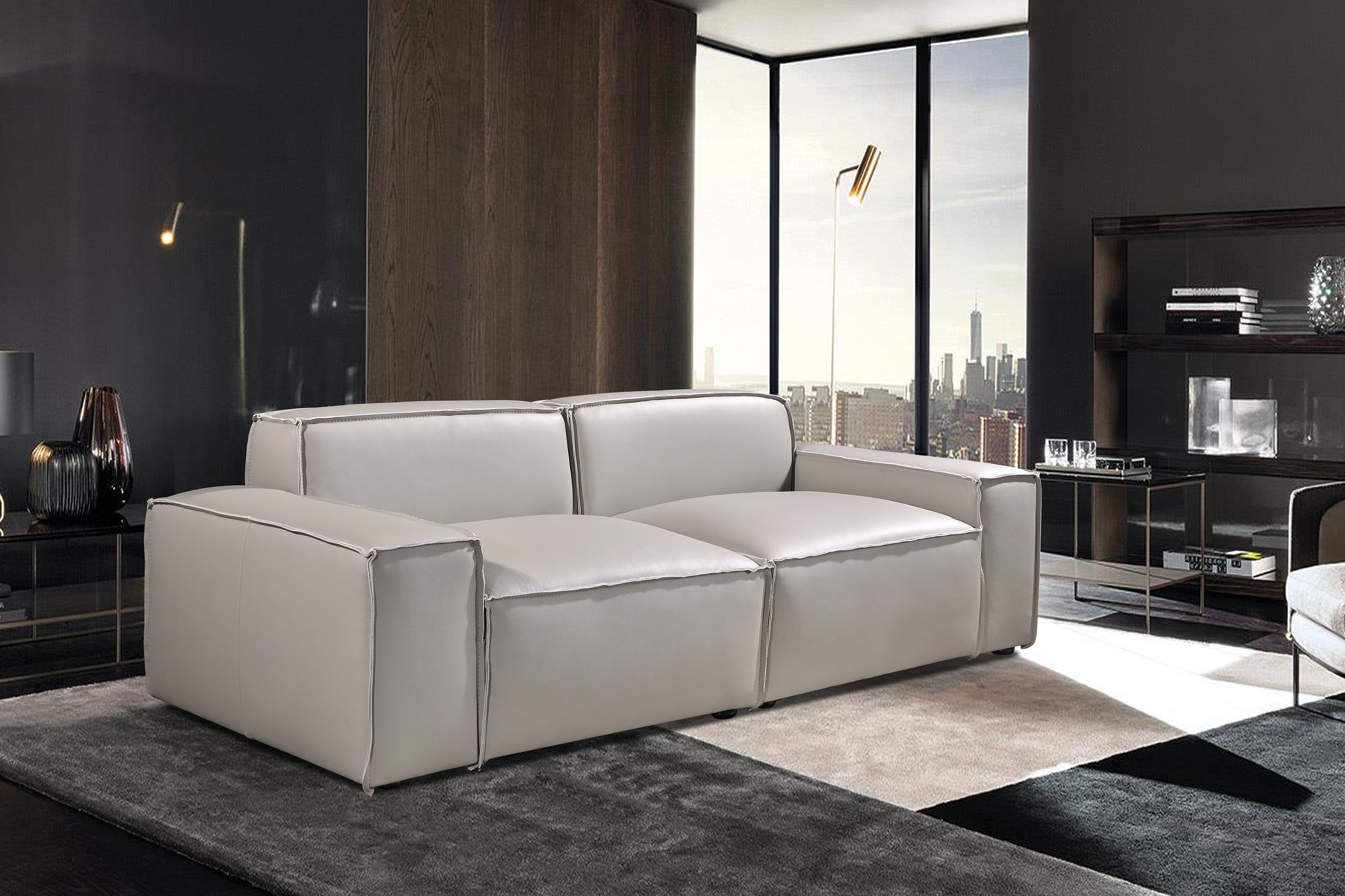 VALENTINA 2.5 Seater Sofa in Leather by Castilla