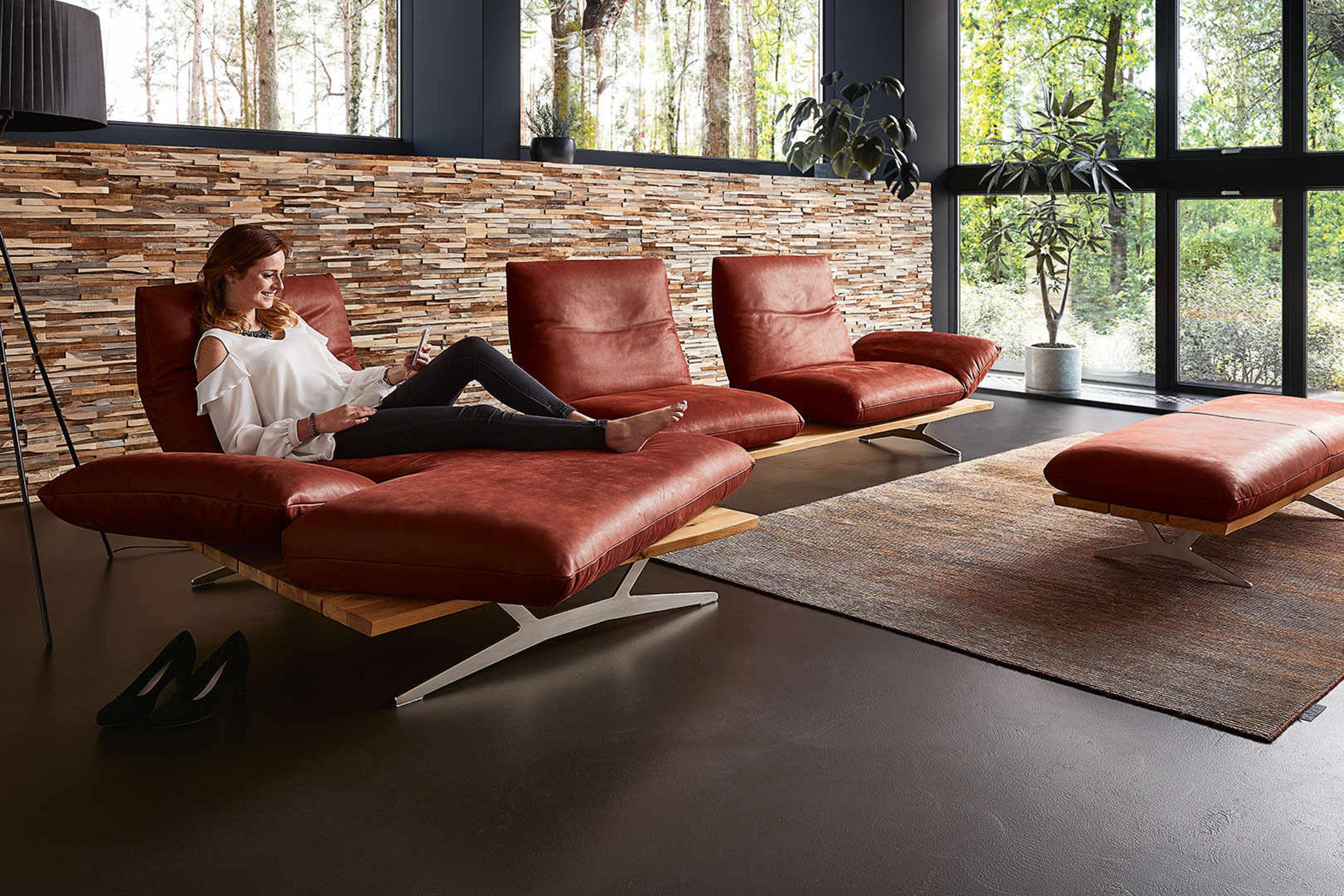 MARILYN Sectional Sofa in Leather by Koinor