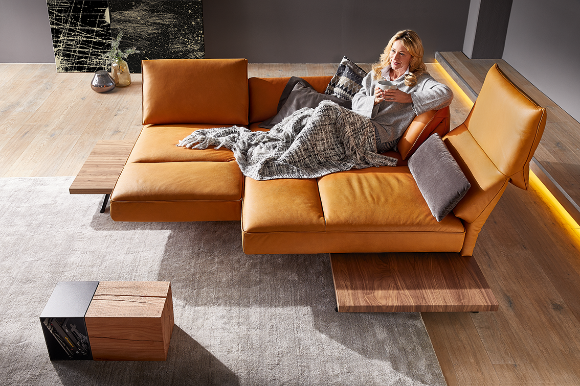 PHOENIX Sectional Sofa in Leather by Koinor
