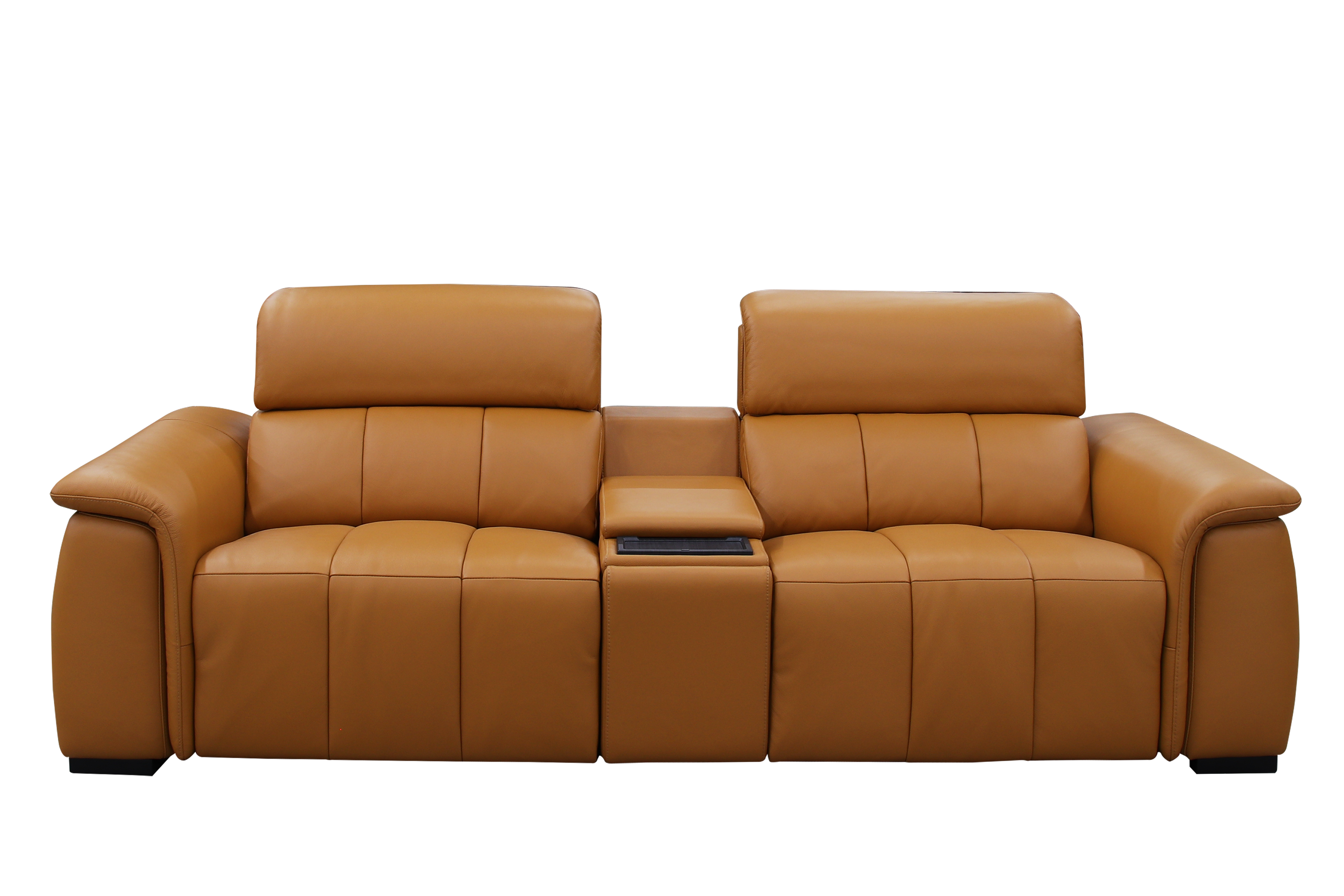 SERGIO 2.5 Seater Incliner Sofa w Console in Leather by Castilla