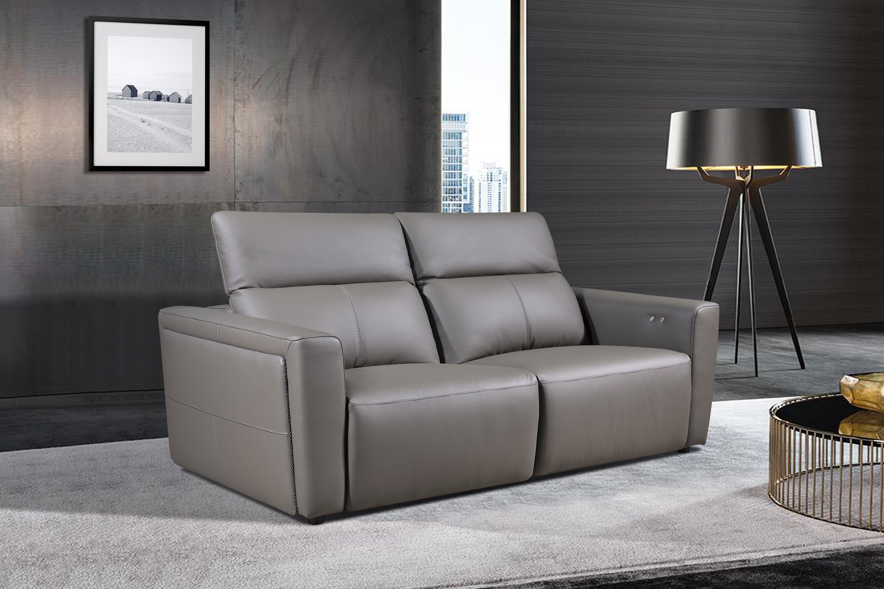 VINCI 2.5 Seater Recliner Sofa in Leather by Castilla