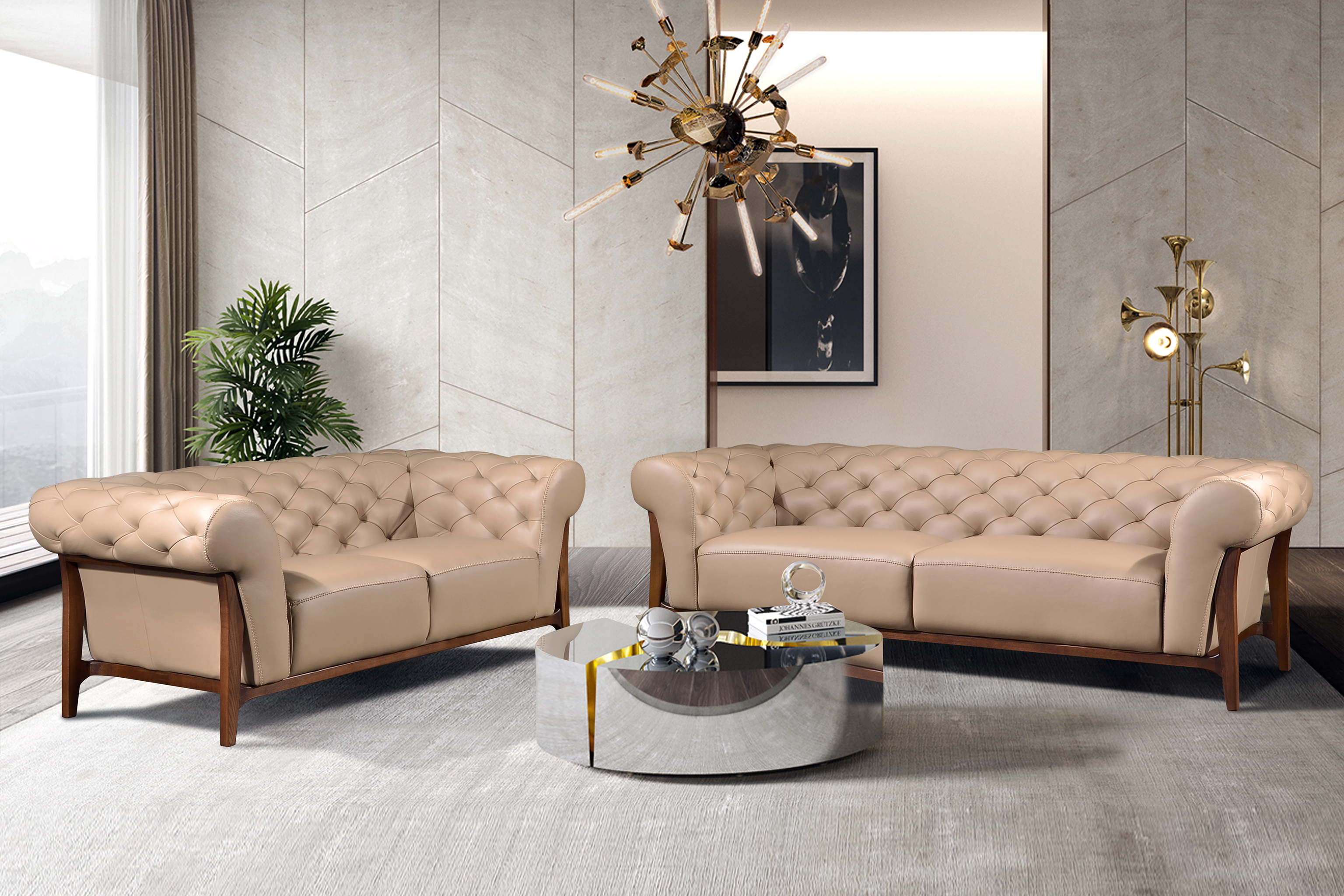VINCENZO 2 Seater Sofa In Leather By Castilla