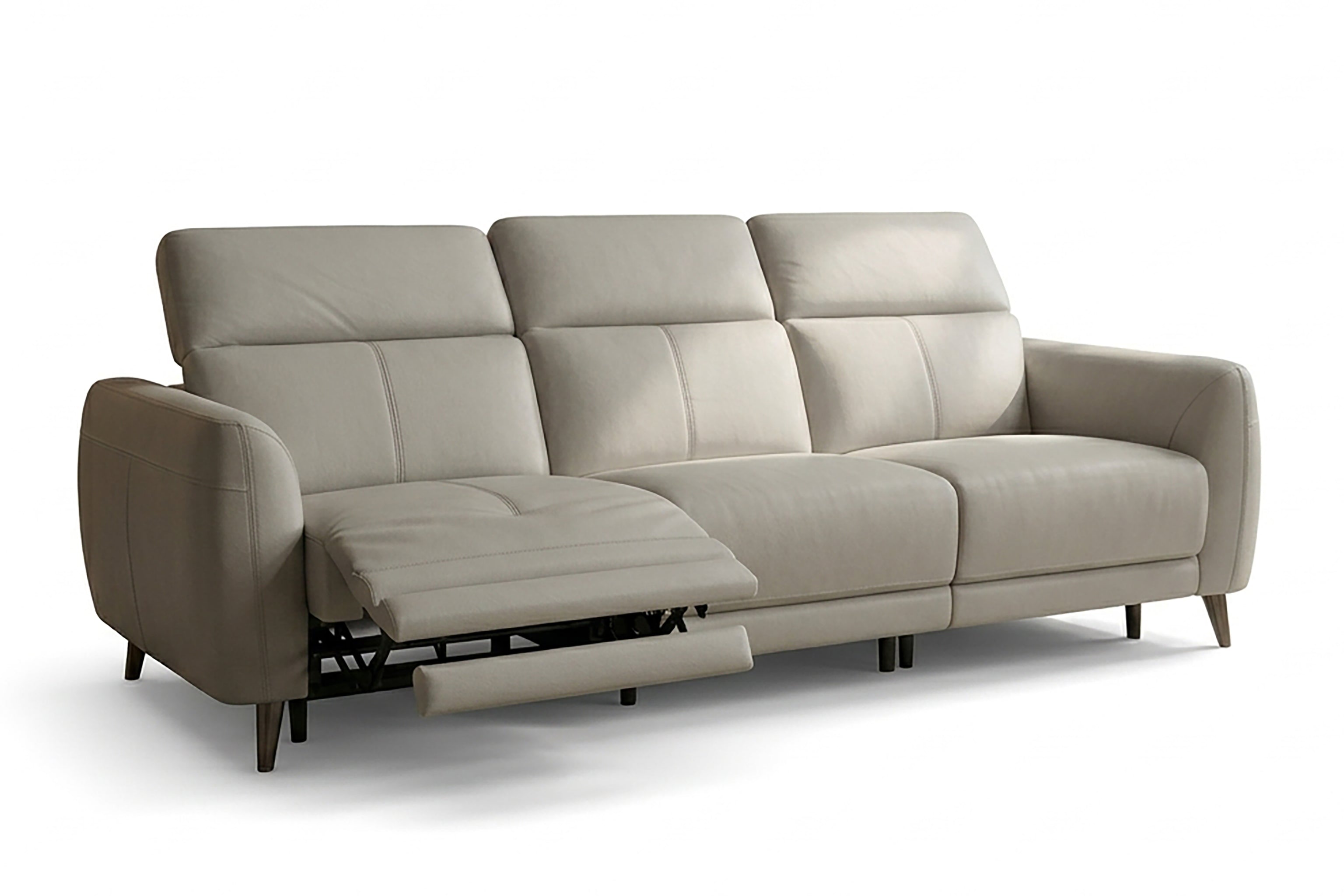 BRIXTON 3.5 Seater Power Incliner Sofa in Leather by Castilla