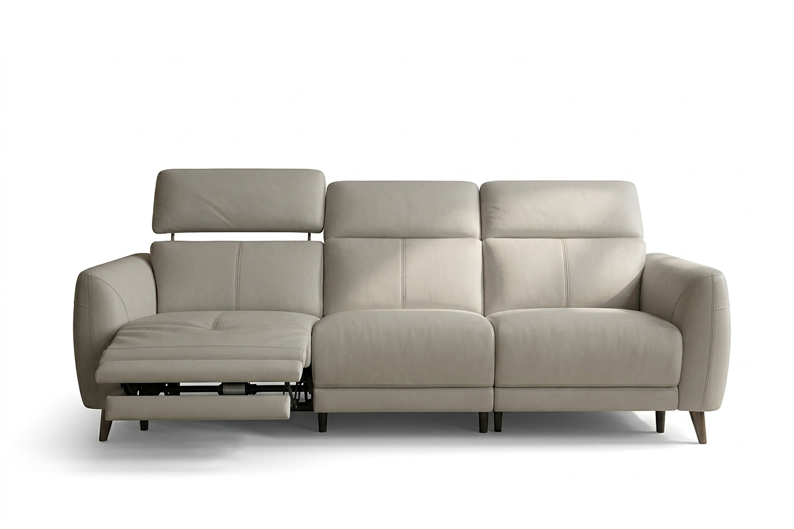 BRIXTON 3.5 Seater Power Incliner Sofa in Leather by Castilla