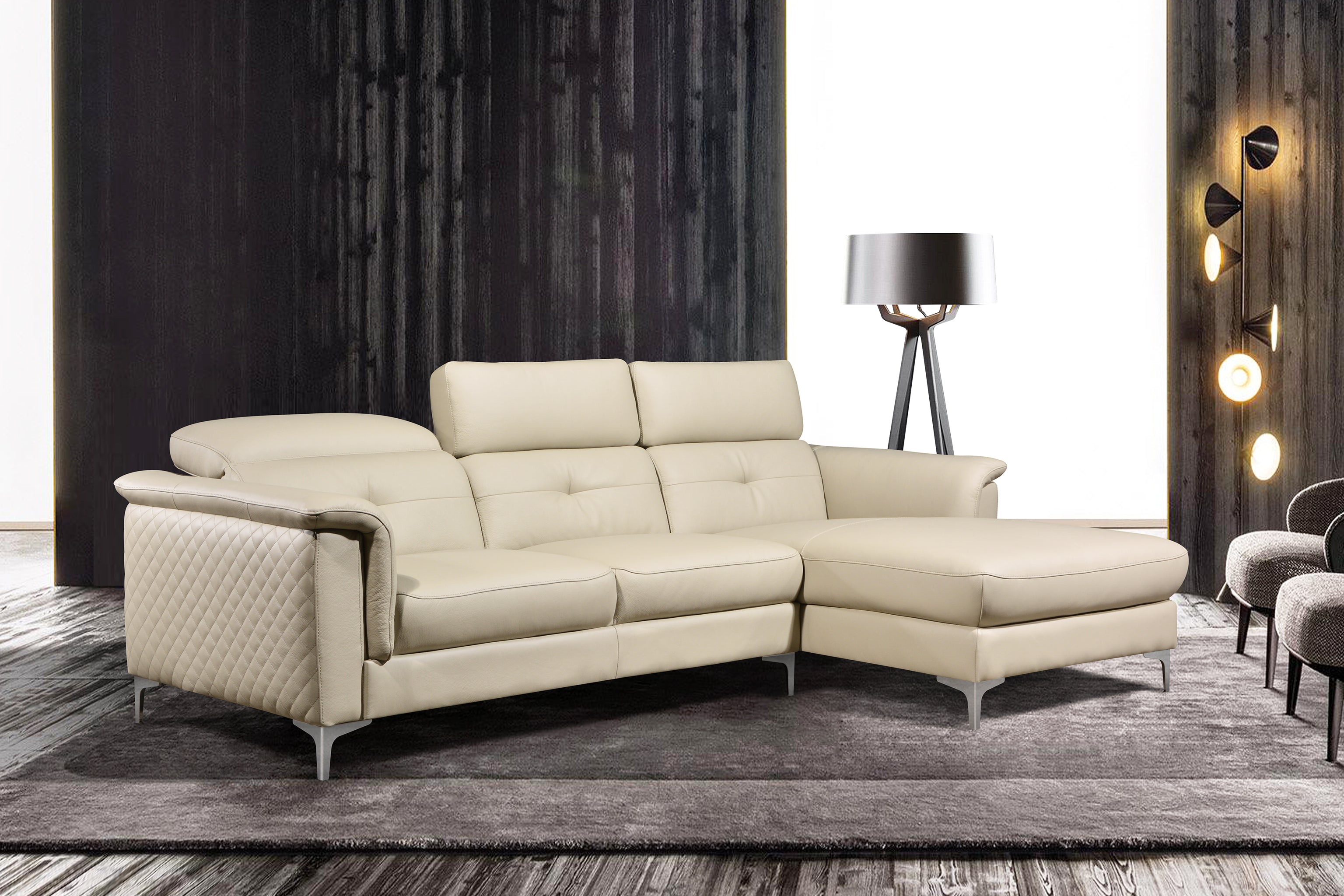 ARLES L-Shaped Sofa in Leather by Castilla
