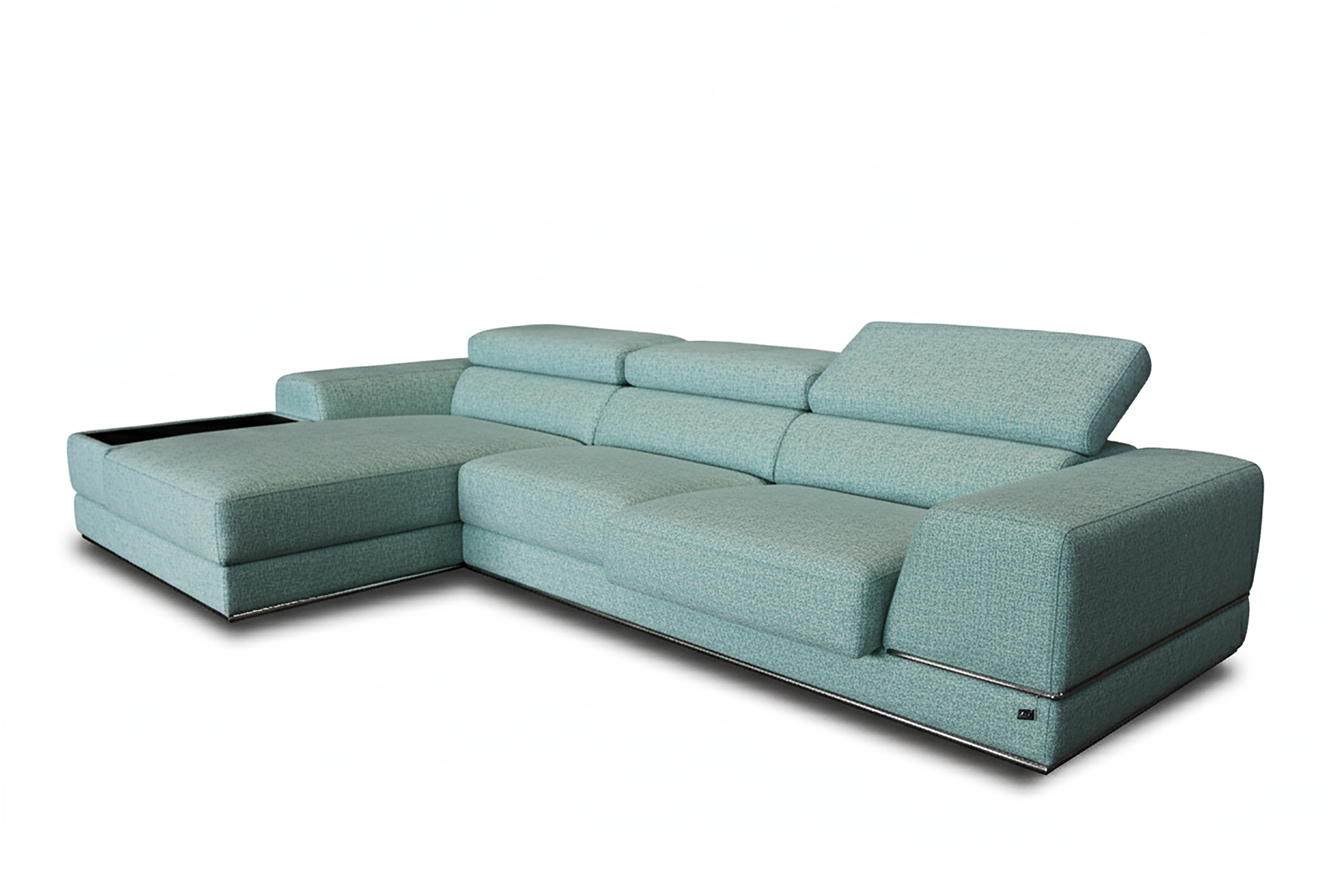 GIOVANNI L-Shaped Slider Sofa in Fabric by Castilla