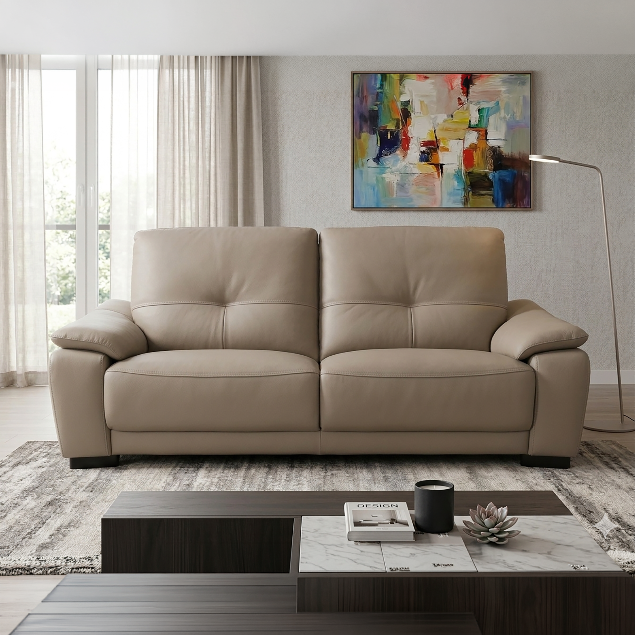 PAULA 2.5 Seater Sofa in Leather by Castilla