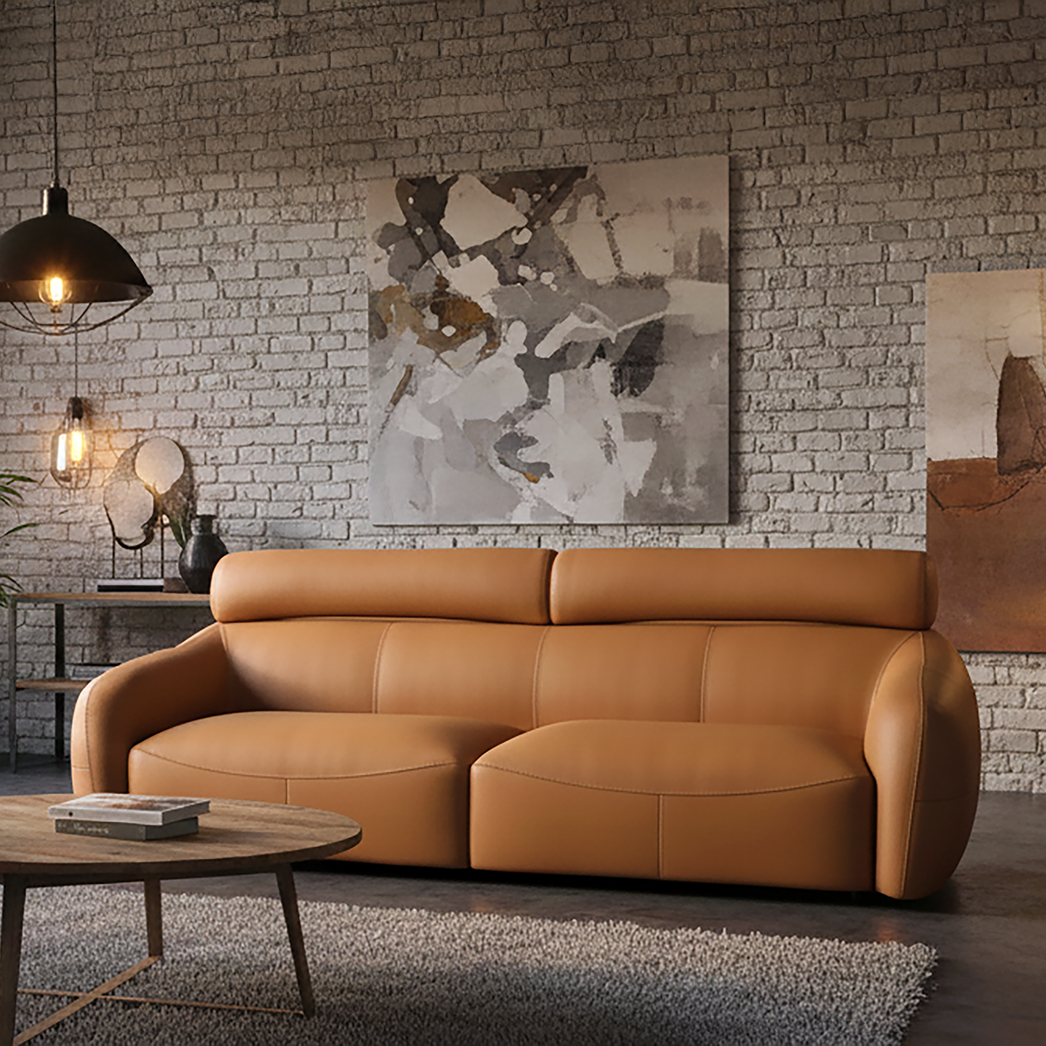 SHINO 2.5 Seater Sofa in Leather by Castilla