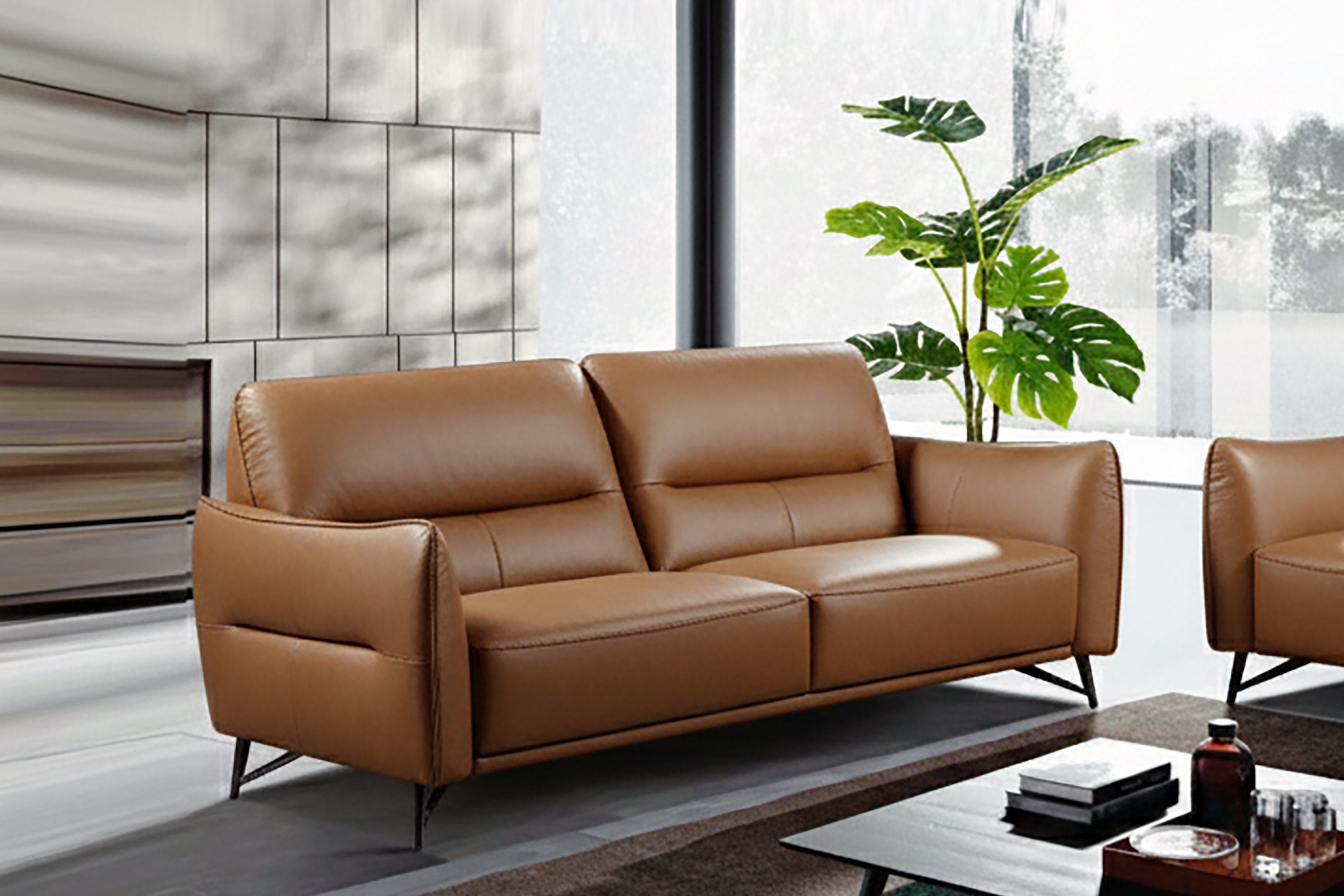 SORENO 2.5 Seater Sofa In Leather By Castilla
