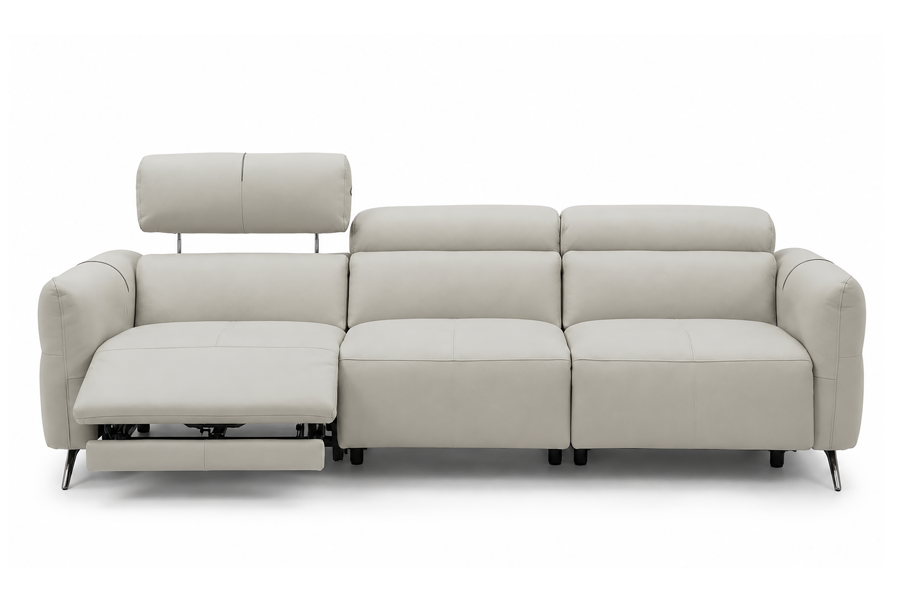 LESLEY 3.5 Seater Power Incliner Sofa in Leather by Castilla