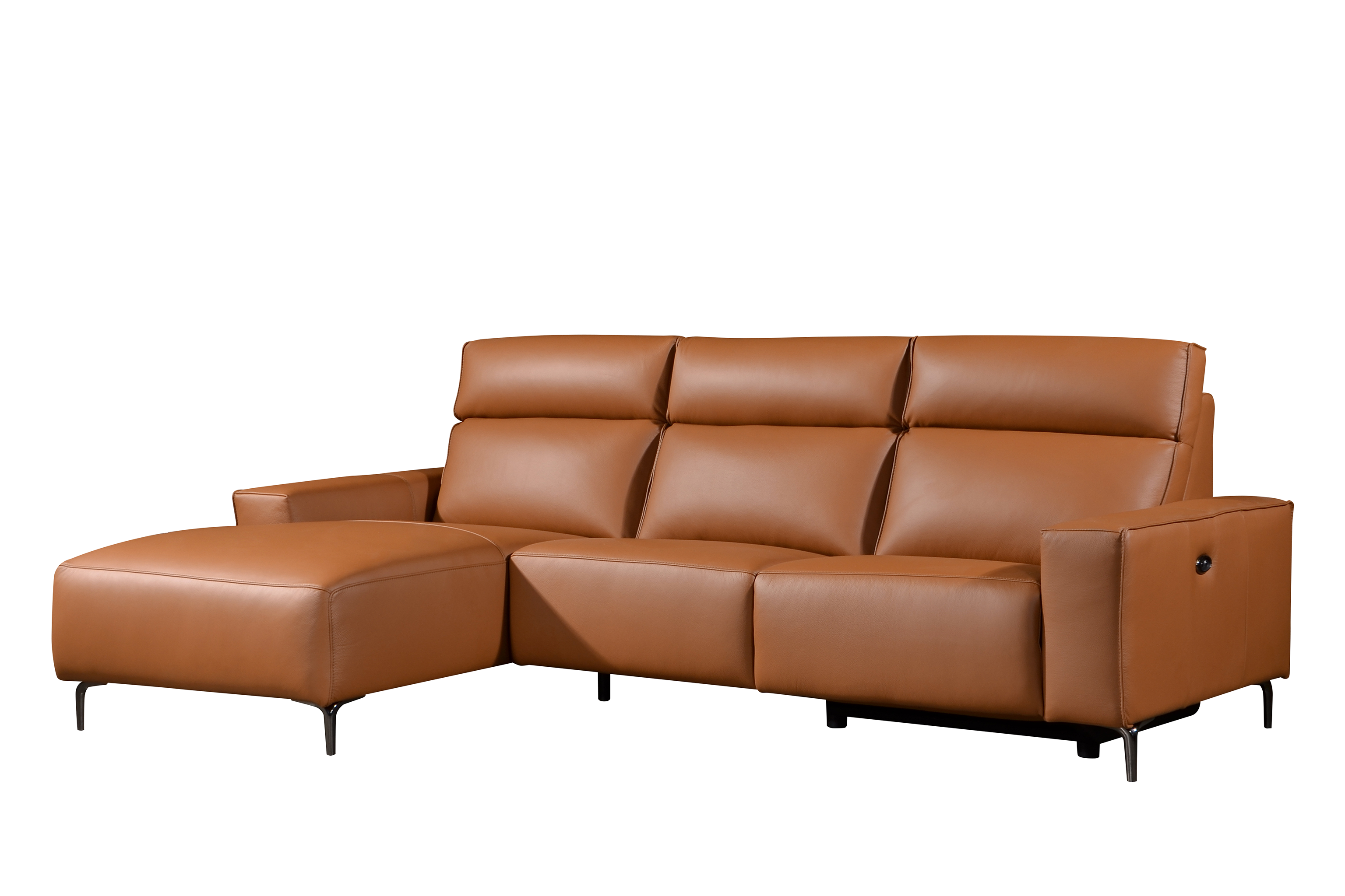 LORENO L-Shaped Sofa in Leather by Castilla