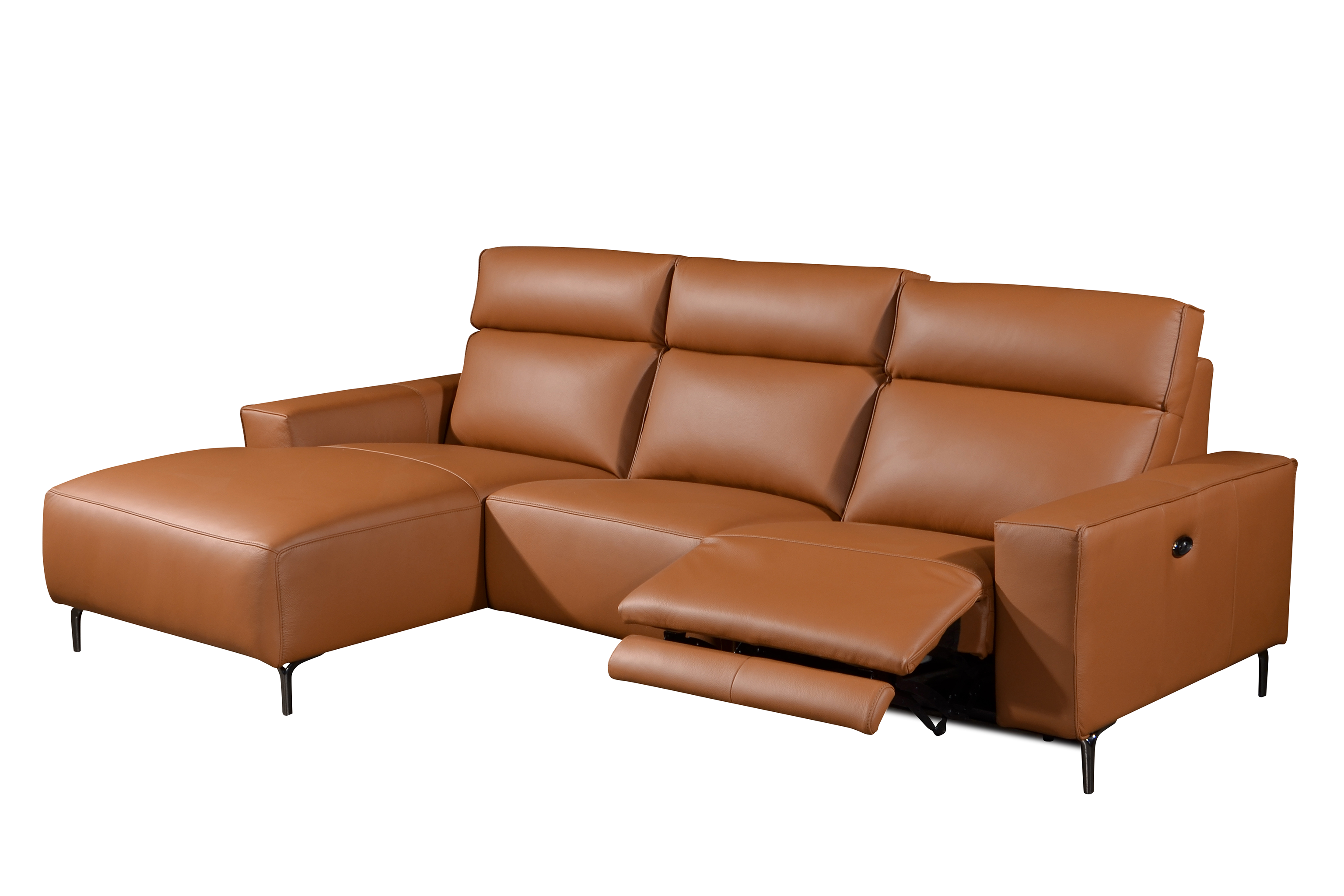 LORENO L-Shaped Sofa in Leather by Castilla