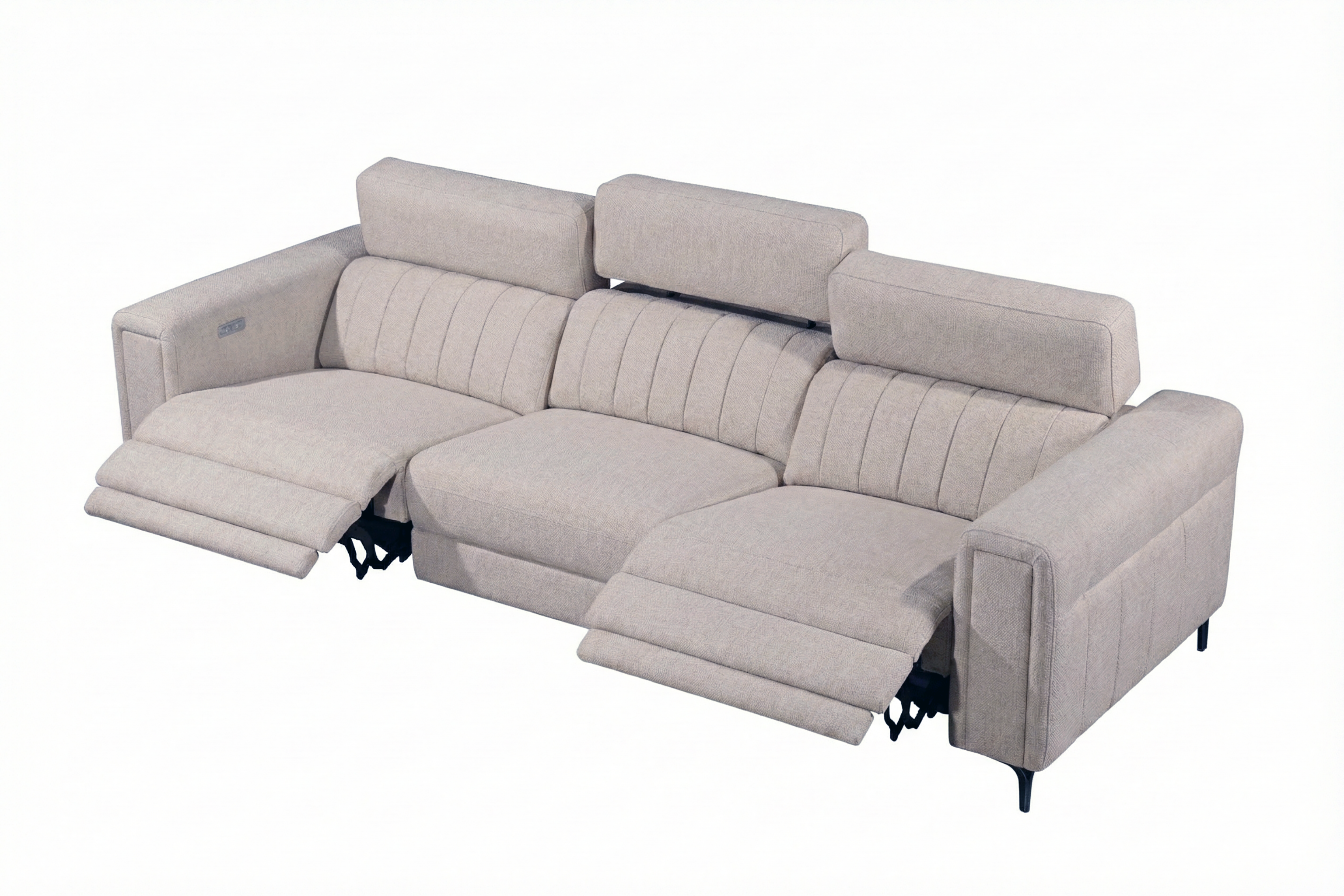 NOAH 3.5 Seater Incliner Sofa in Fabric by Castilla