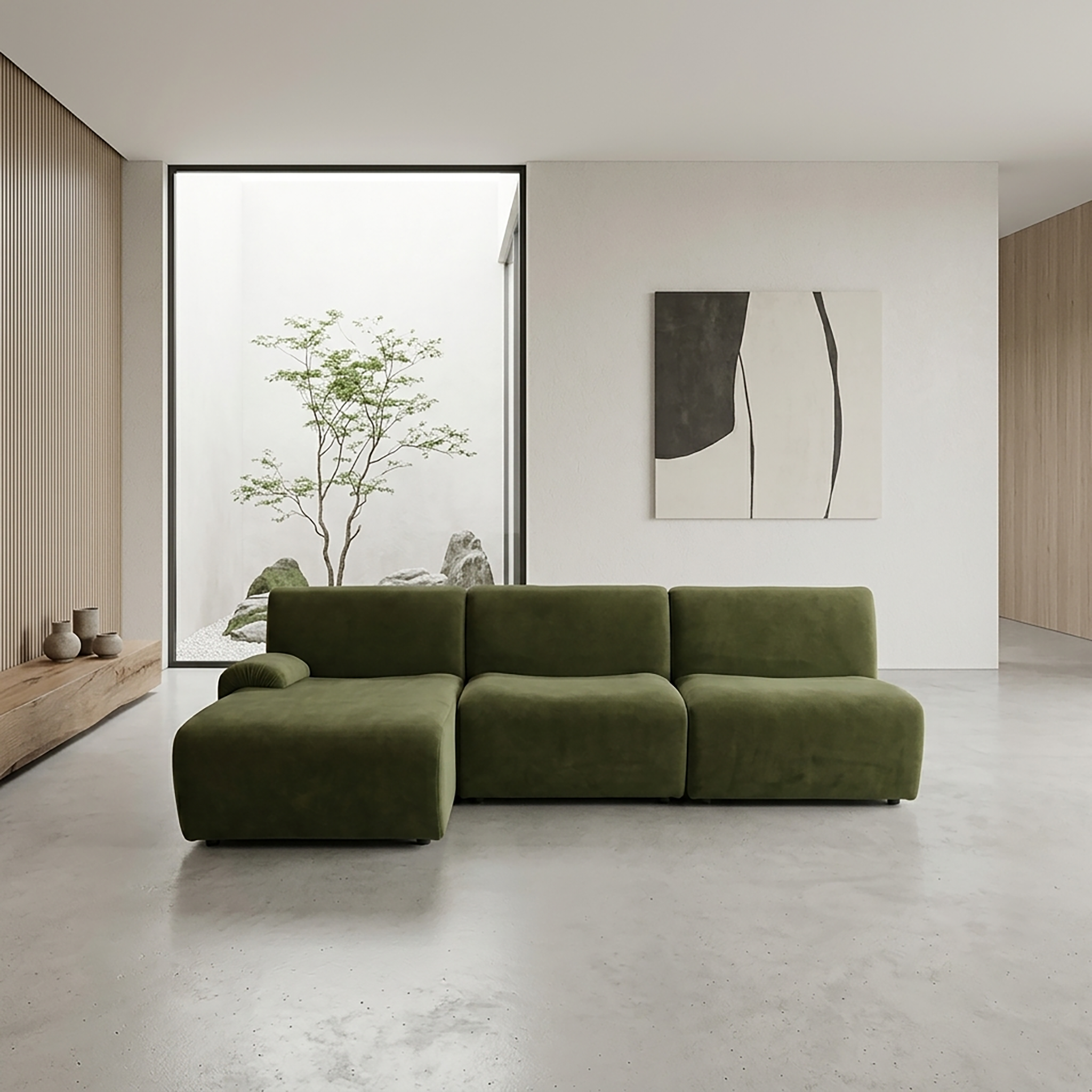 RUSSO L-Shaped Sofa in Fabric by Castilla
