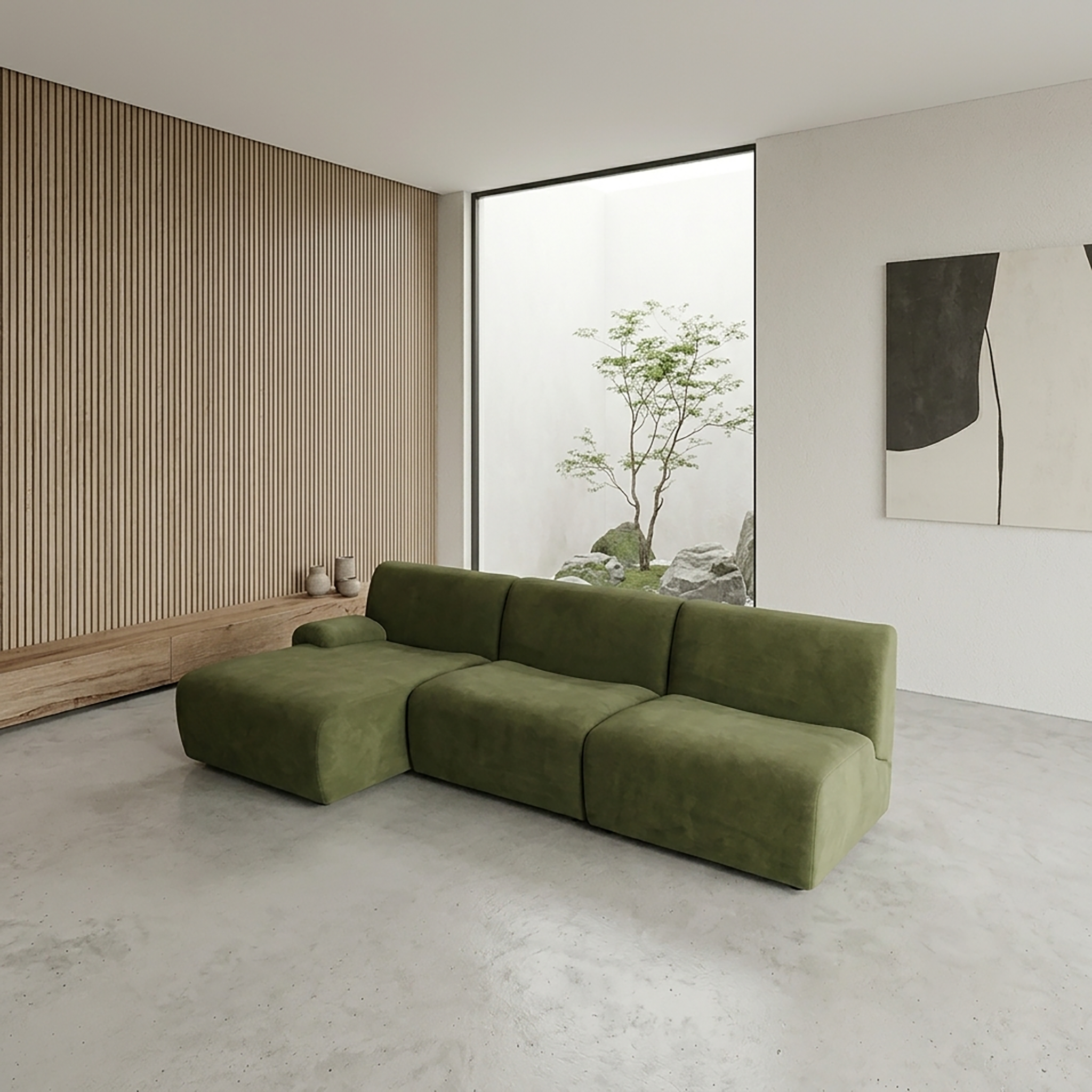 RUSSO L-Shaped Sofa in Fabric by Castilla