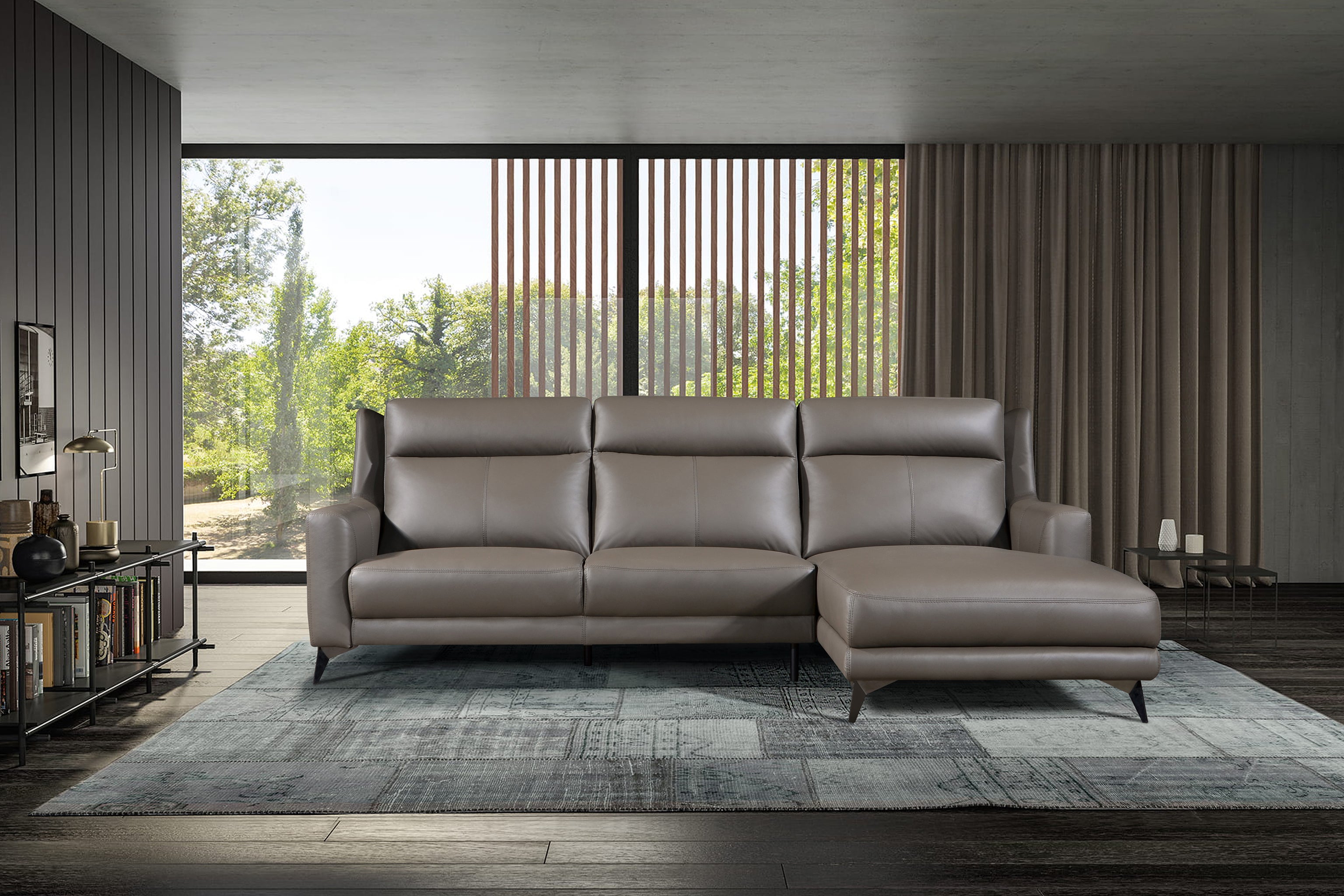 SOFIA L-Shaped Sofa in Leather by Castilla