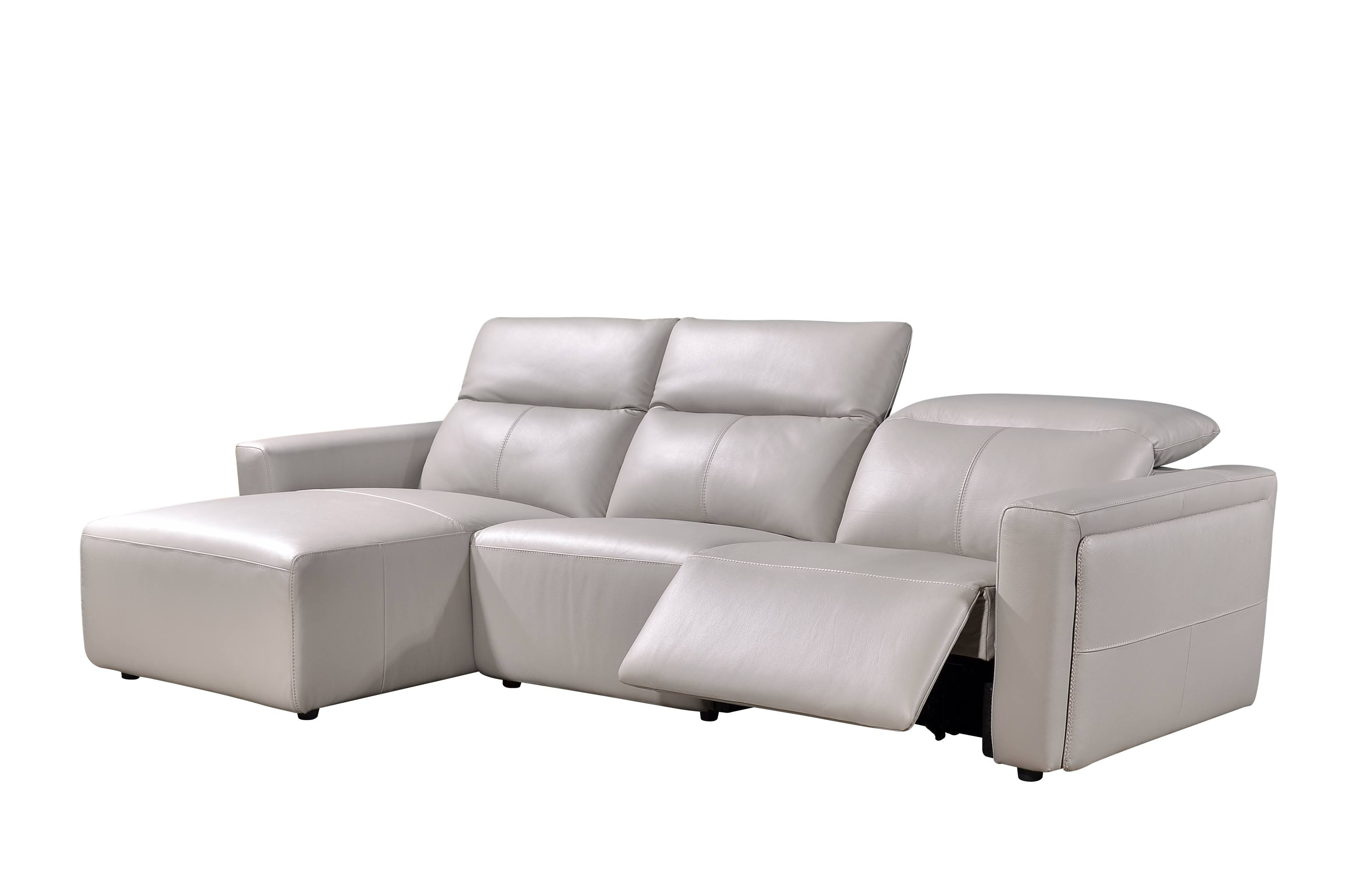 VINCI L-Shape Recliner Sofa in Leather by Castilla