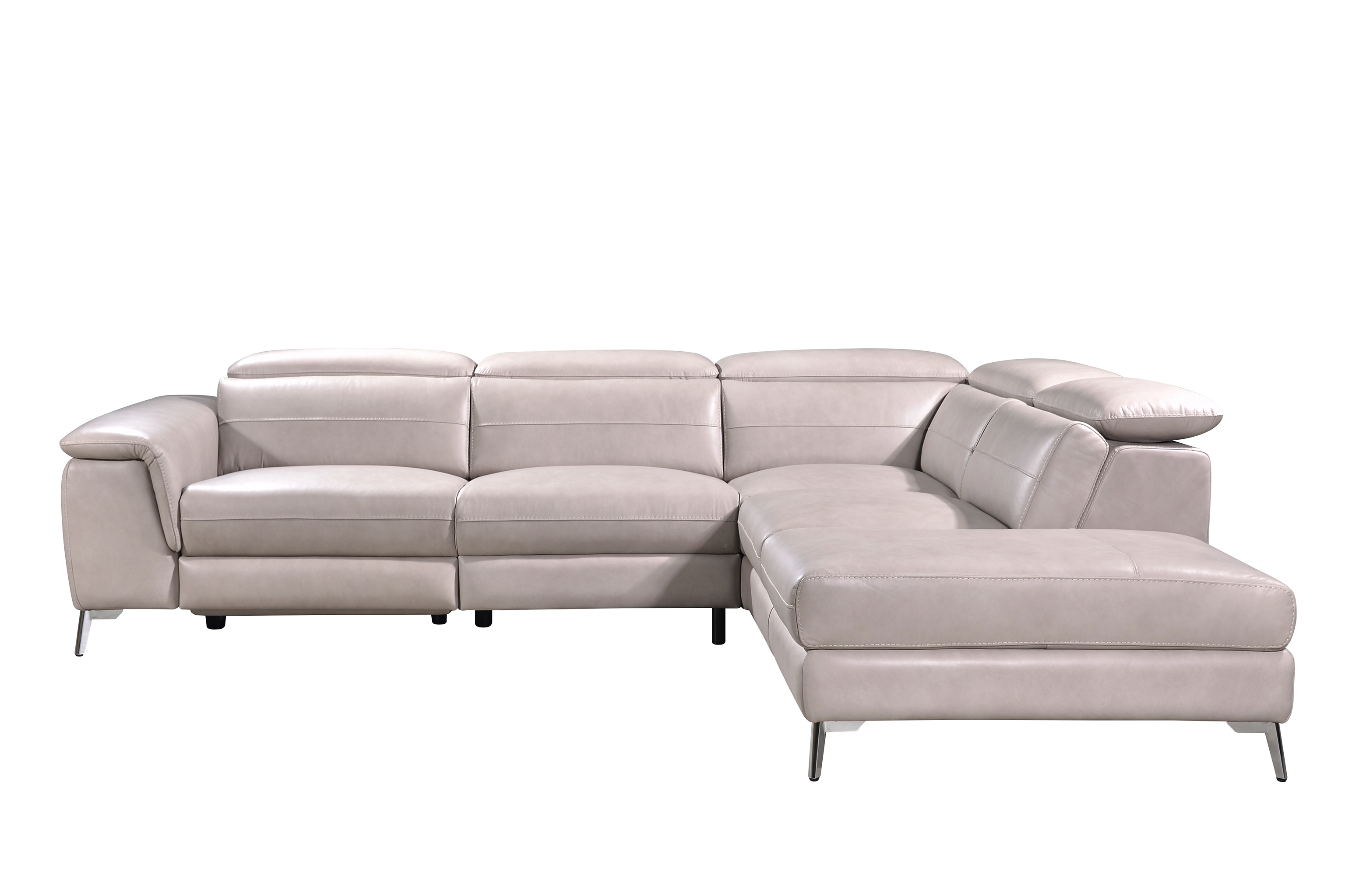 VOGUE II L-Shaped Incliner Sofa in Leather by Castilla