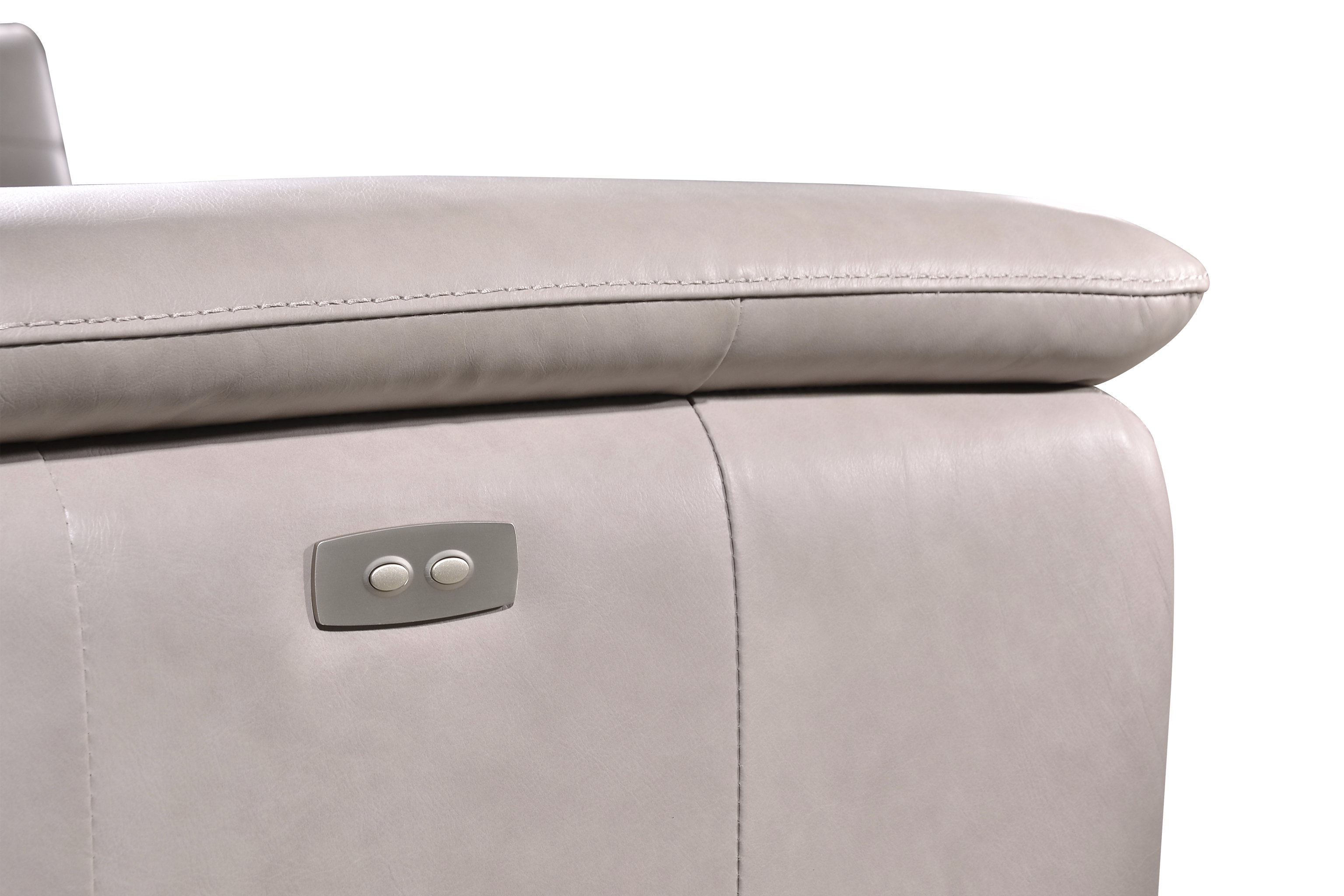 VOGUE II L-Shaped Incliner Sofa in Leather by Castilla