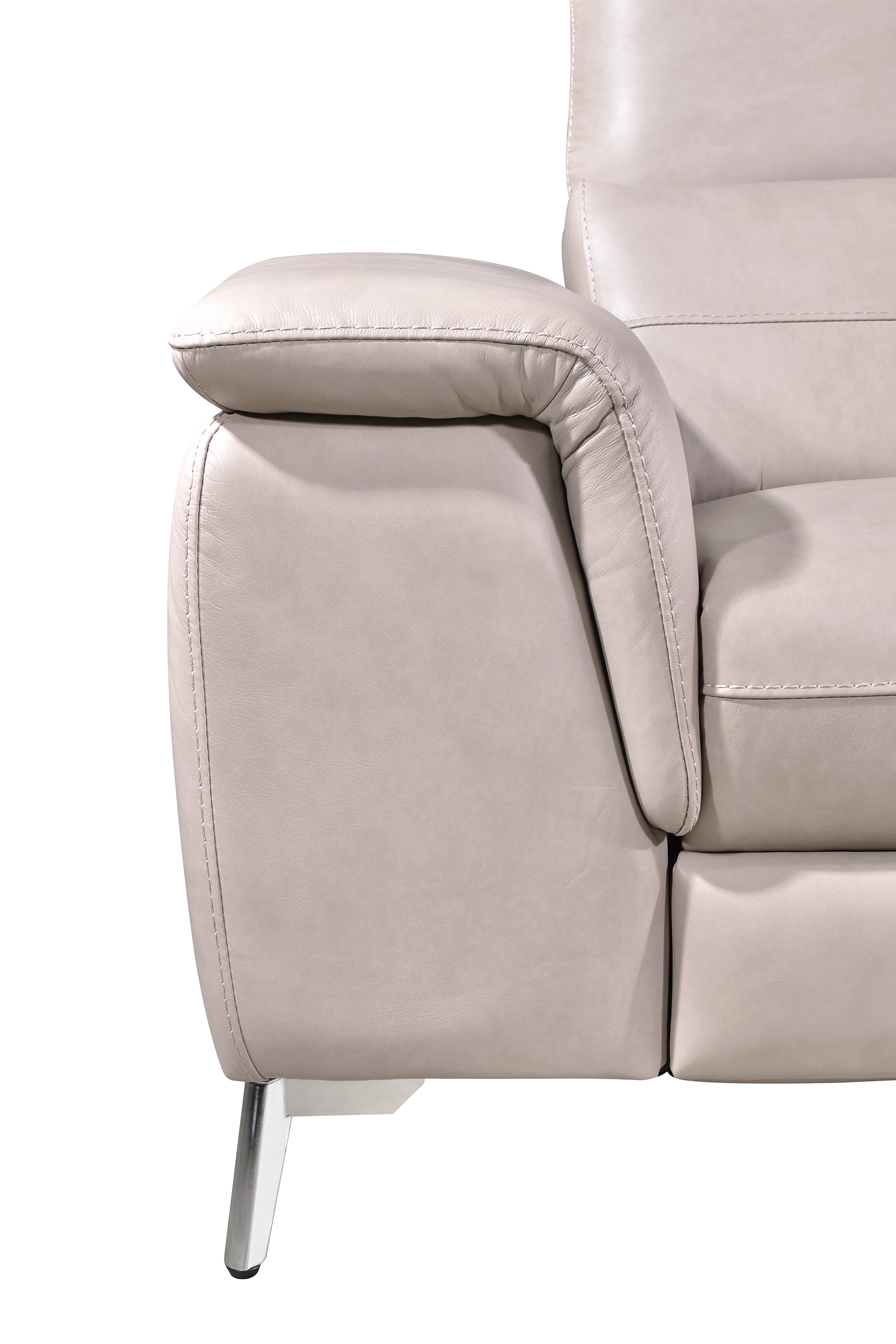 VOGUE II L-Shaped Incliner Sofa in Leather by Castilla