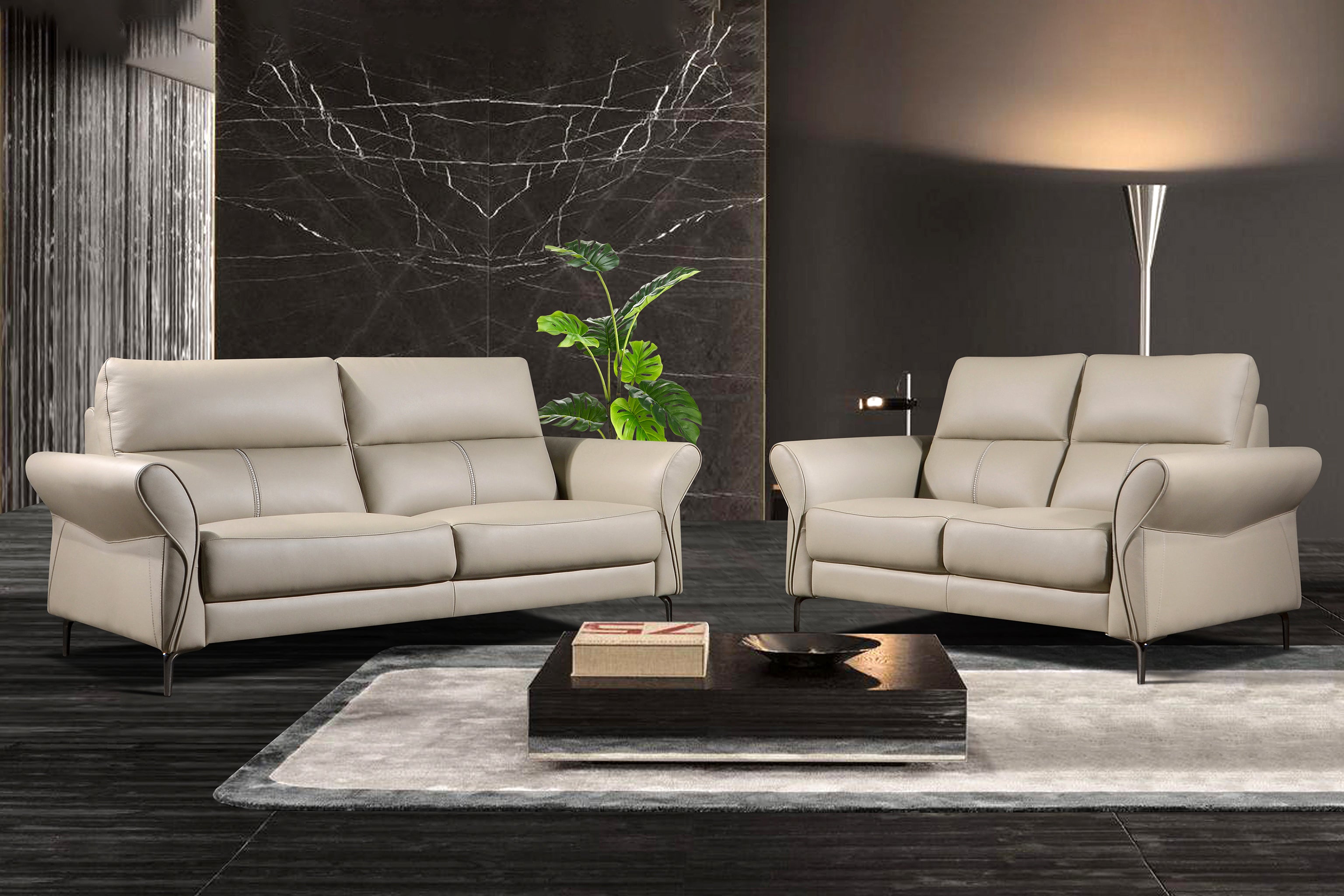 VOLLUTO 2 Seater Sofa In Leather By Castilla