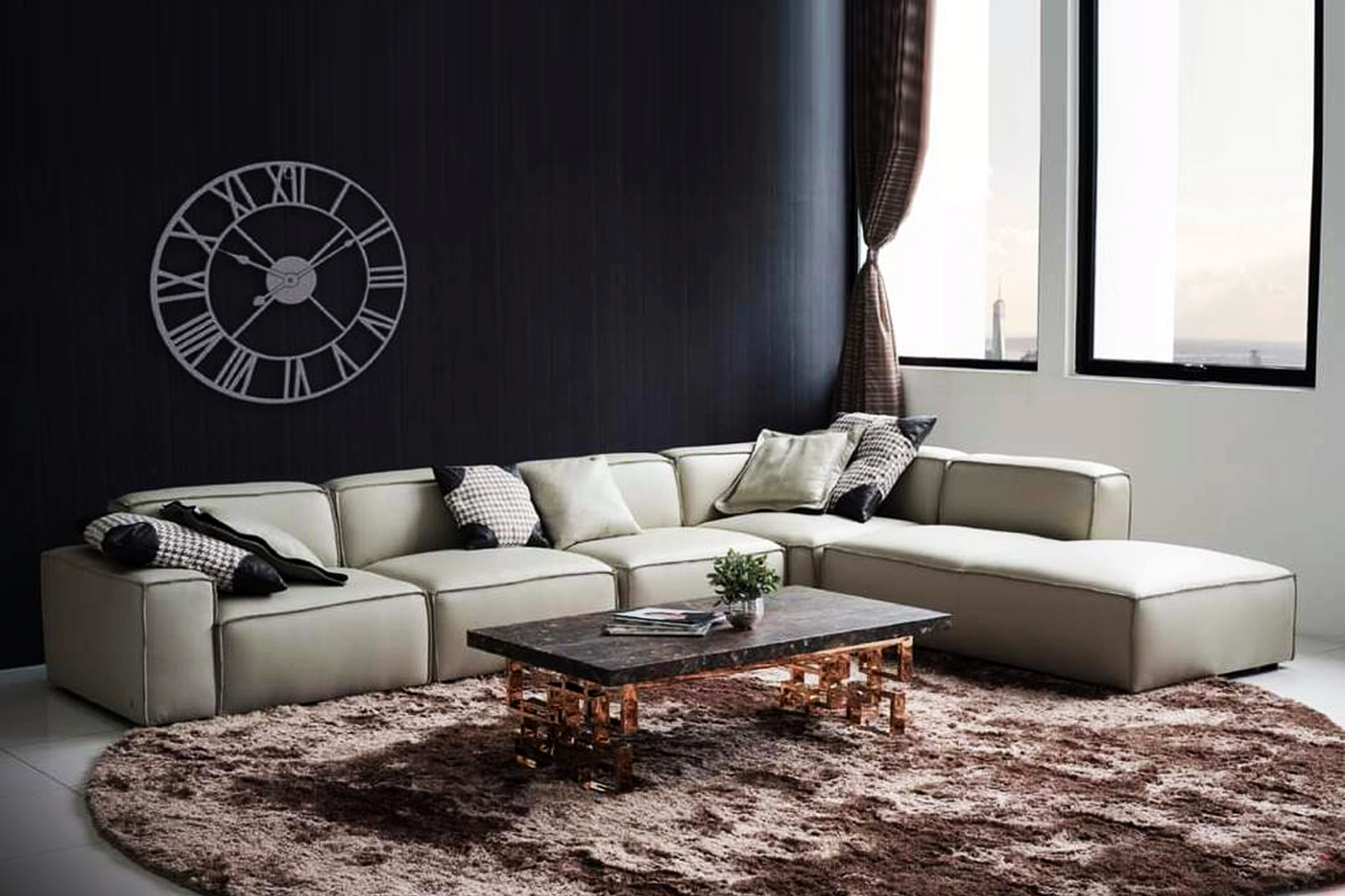 VALENTINA Sectional Sofa in Leather by Castilla