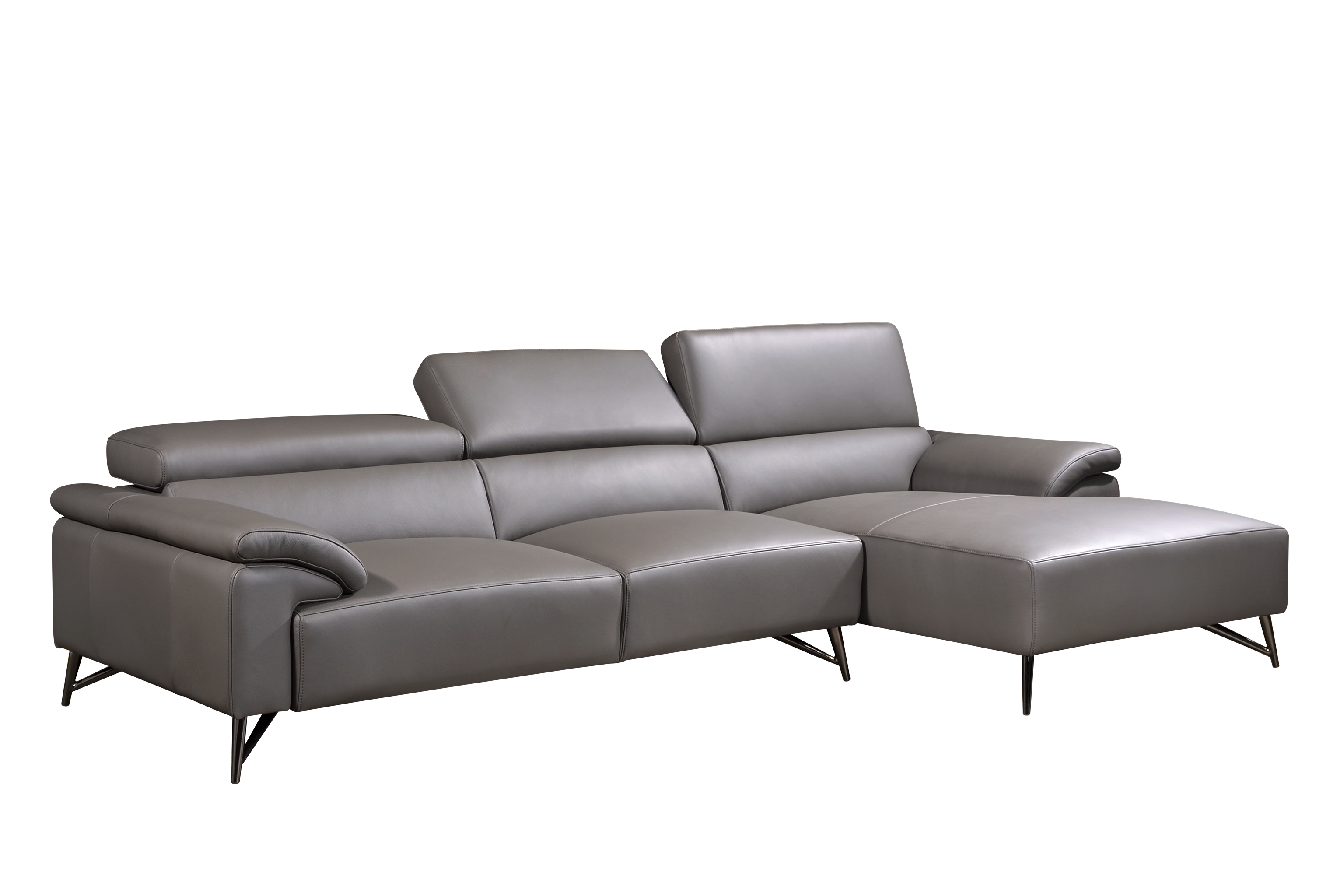 DEMI L-Shaped Sofa in Leather by Castilla
