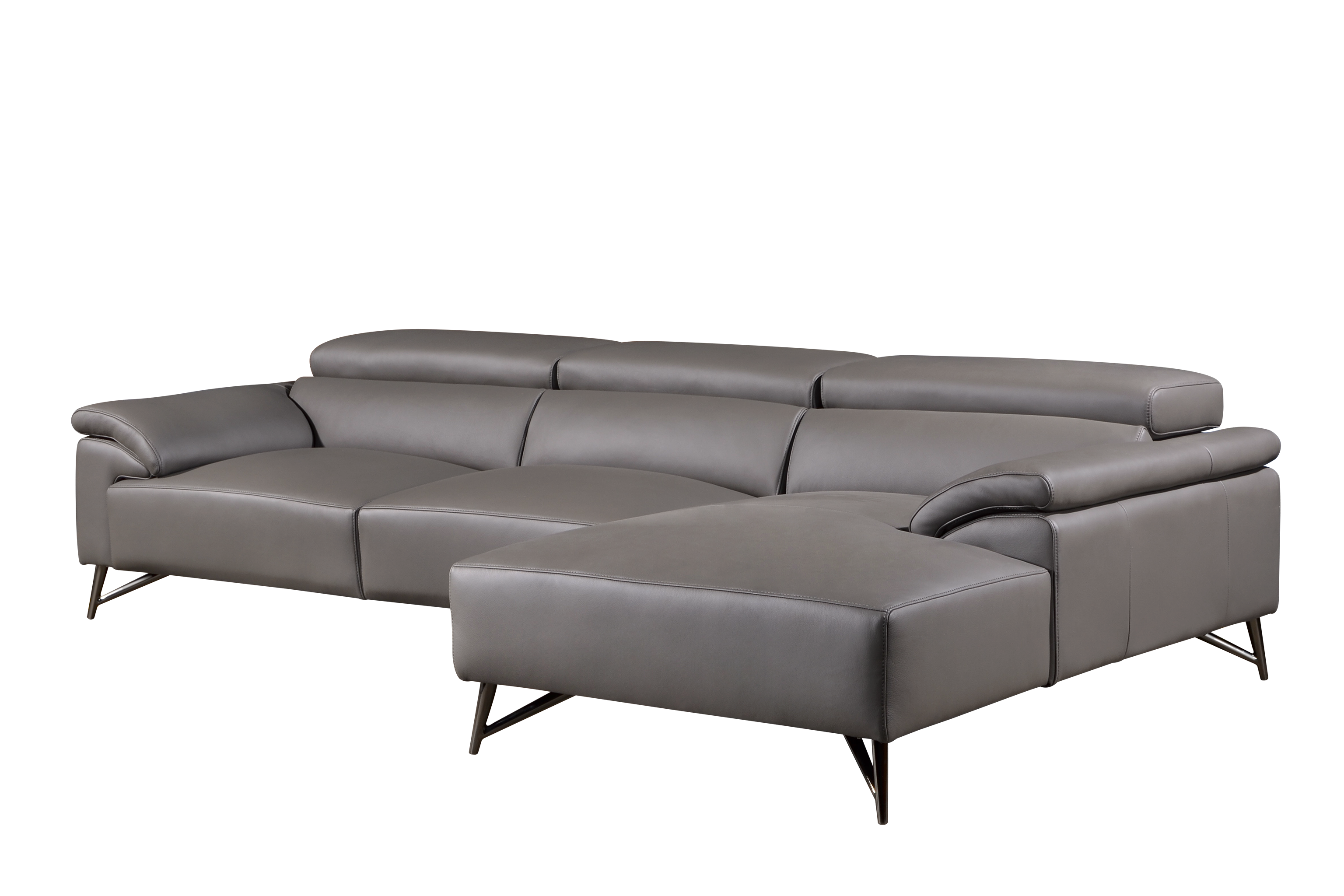 DEMI L-Shaped Sofa in Leather by Castilla