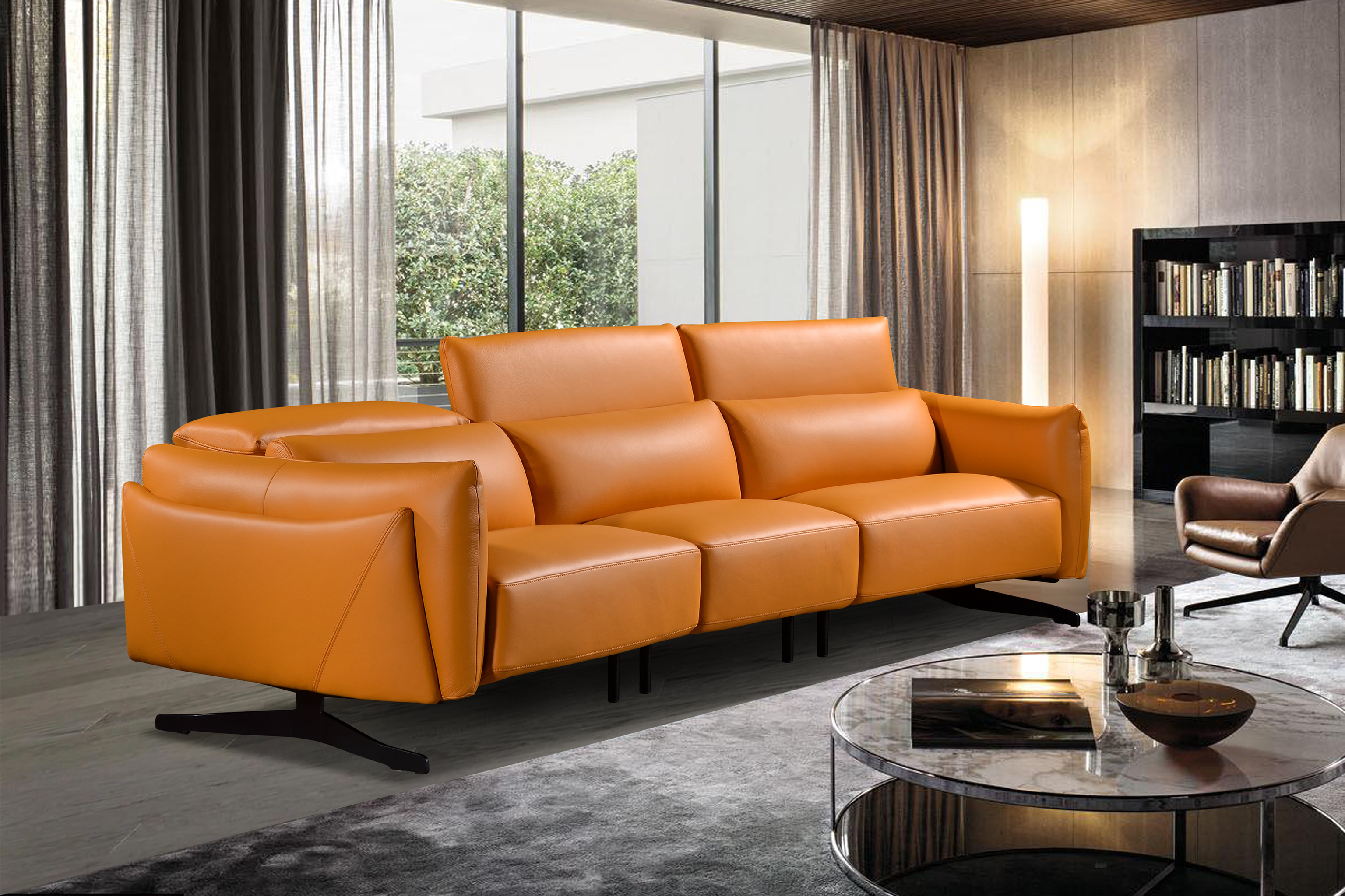 CHATEAU 3.5 Seater Sofa in Leather by Castilla
