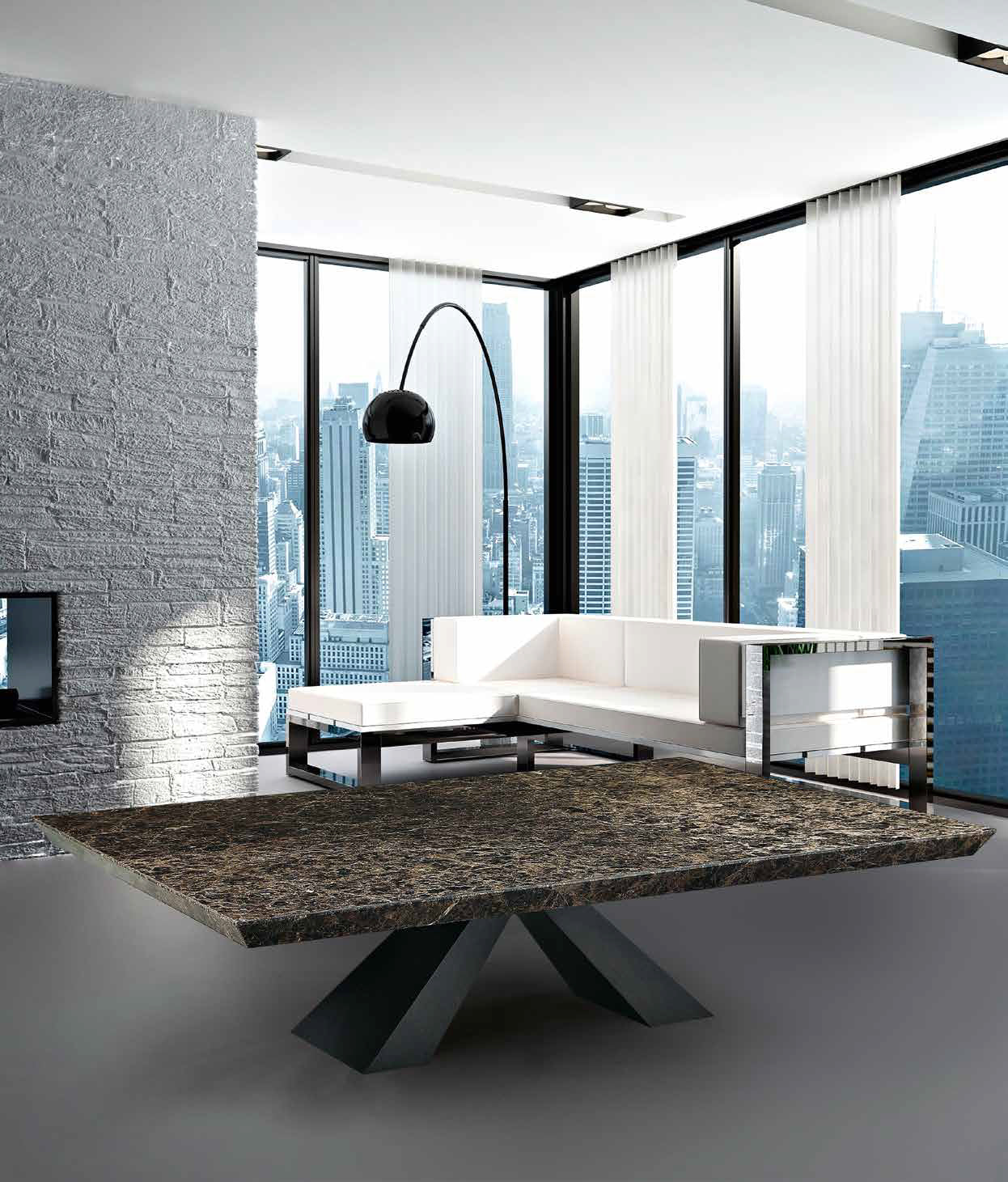 Italy-Made Marble Dining Table | BUTTERFLY by Stone International