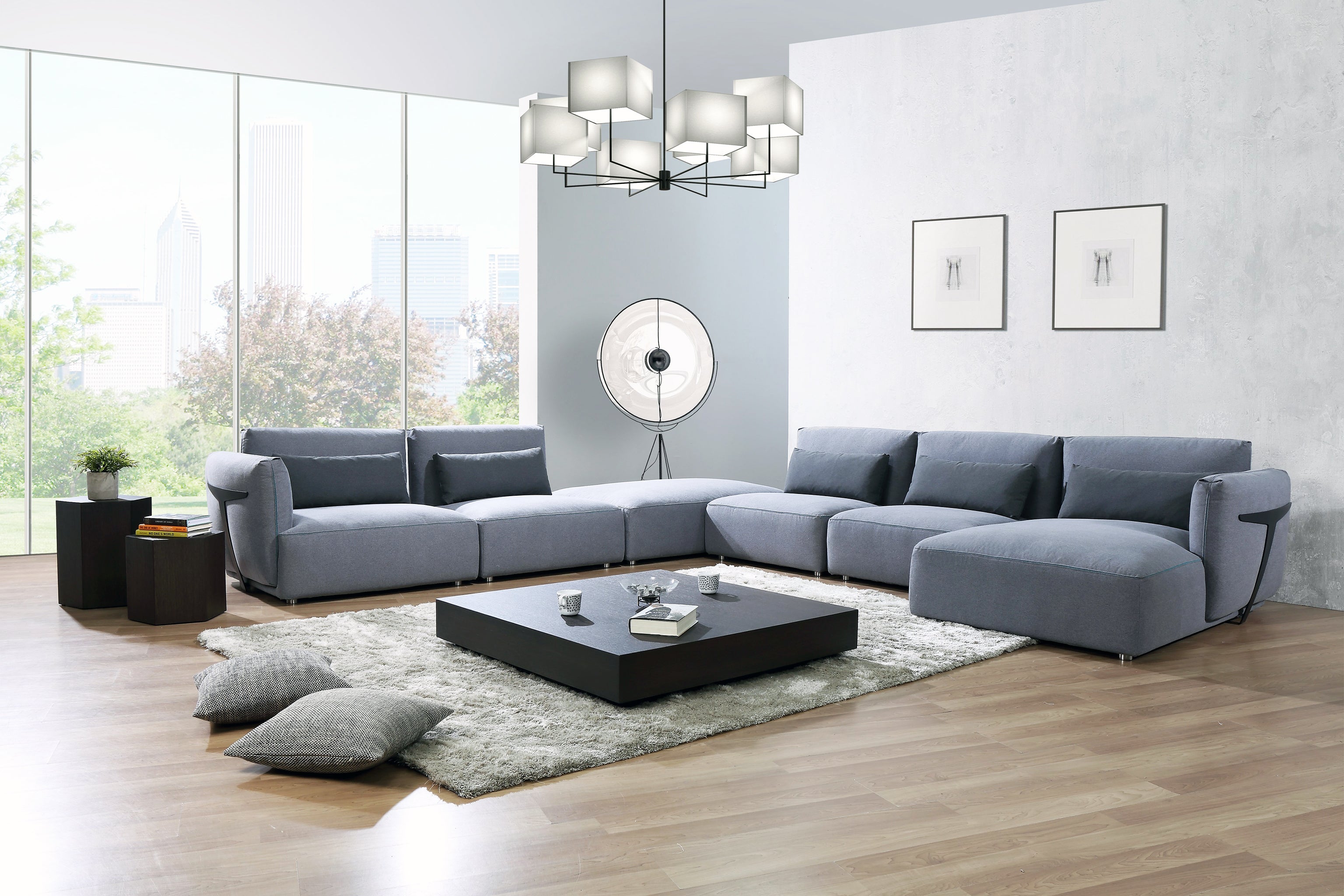 Felis Sectional Sofa In Fabric By